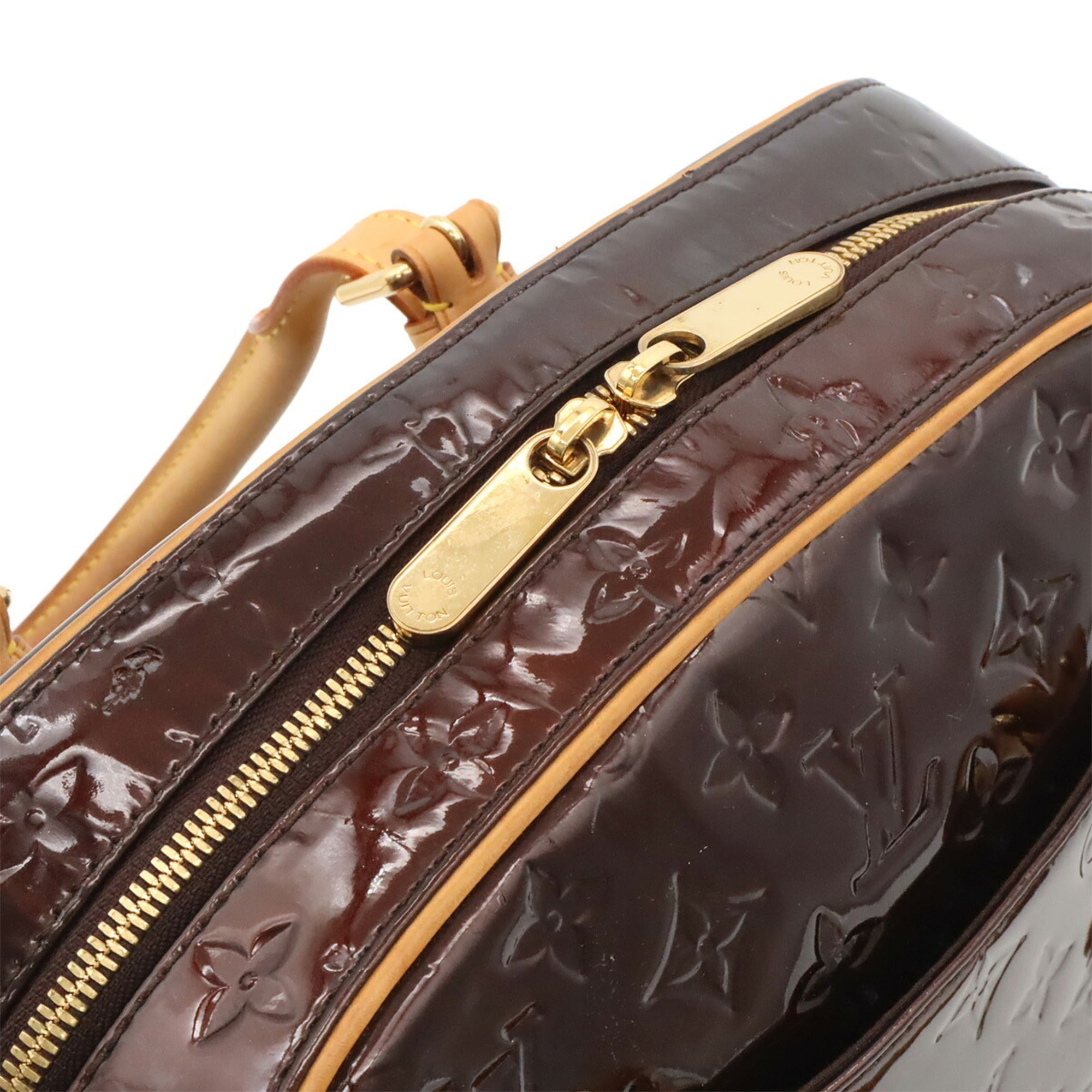 Louis Vuitton Amarante Leather Handbag Tote Bag (Pre-Owned)