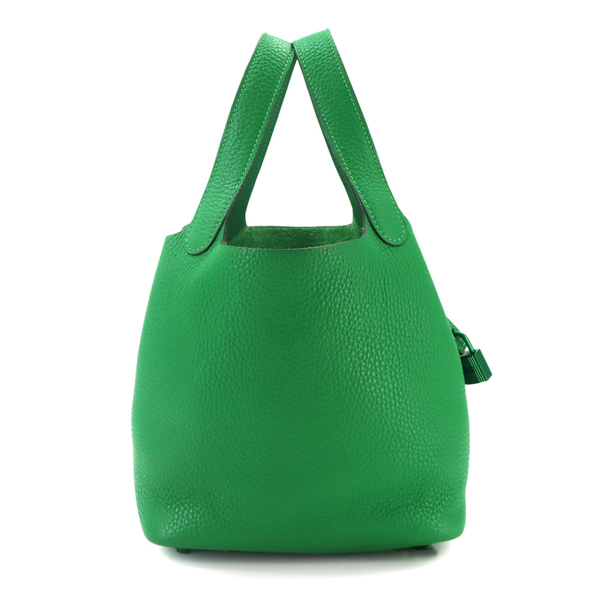 Hermes Green Taurillon Clemence Leather Handbag (Pre-Owned)