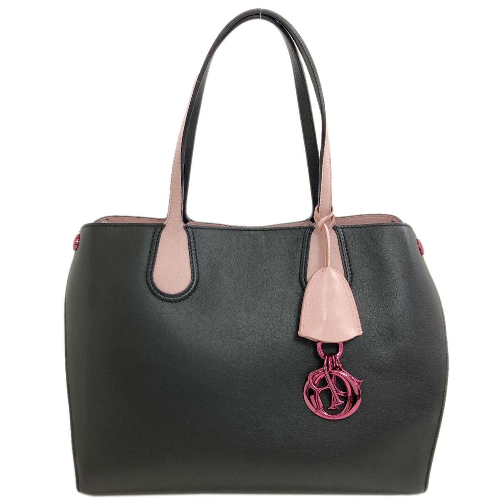 Christian Dior Black Pink Leather Tote Bag (Pre-Owned)