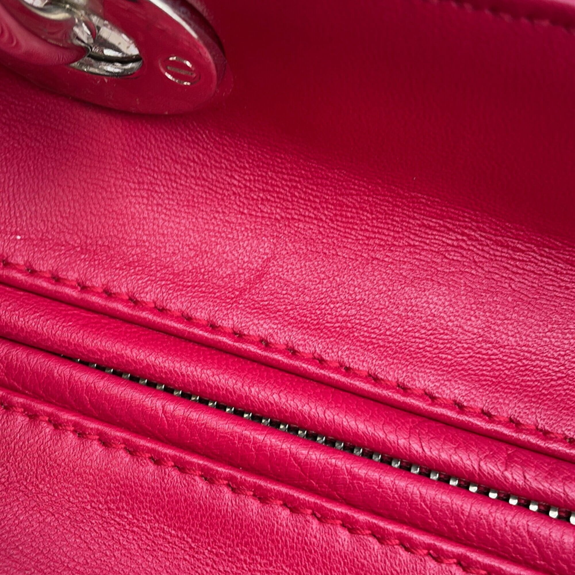 Christian Dior Lady Dior Pink Leather Handbag (Pre-Owned)