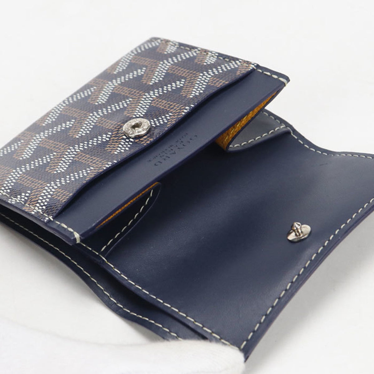 Goyard Navy Canvas Wallet (Bi-Fold) (Pre-Owned)