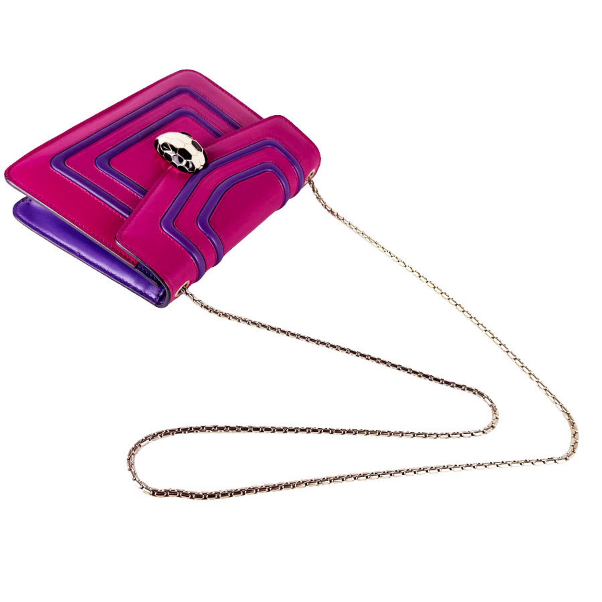 Bvlgari Purple Leather Shoulder Bag (Pre-Owned)