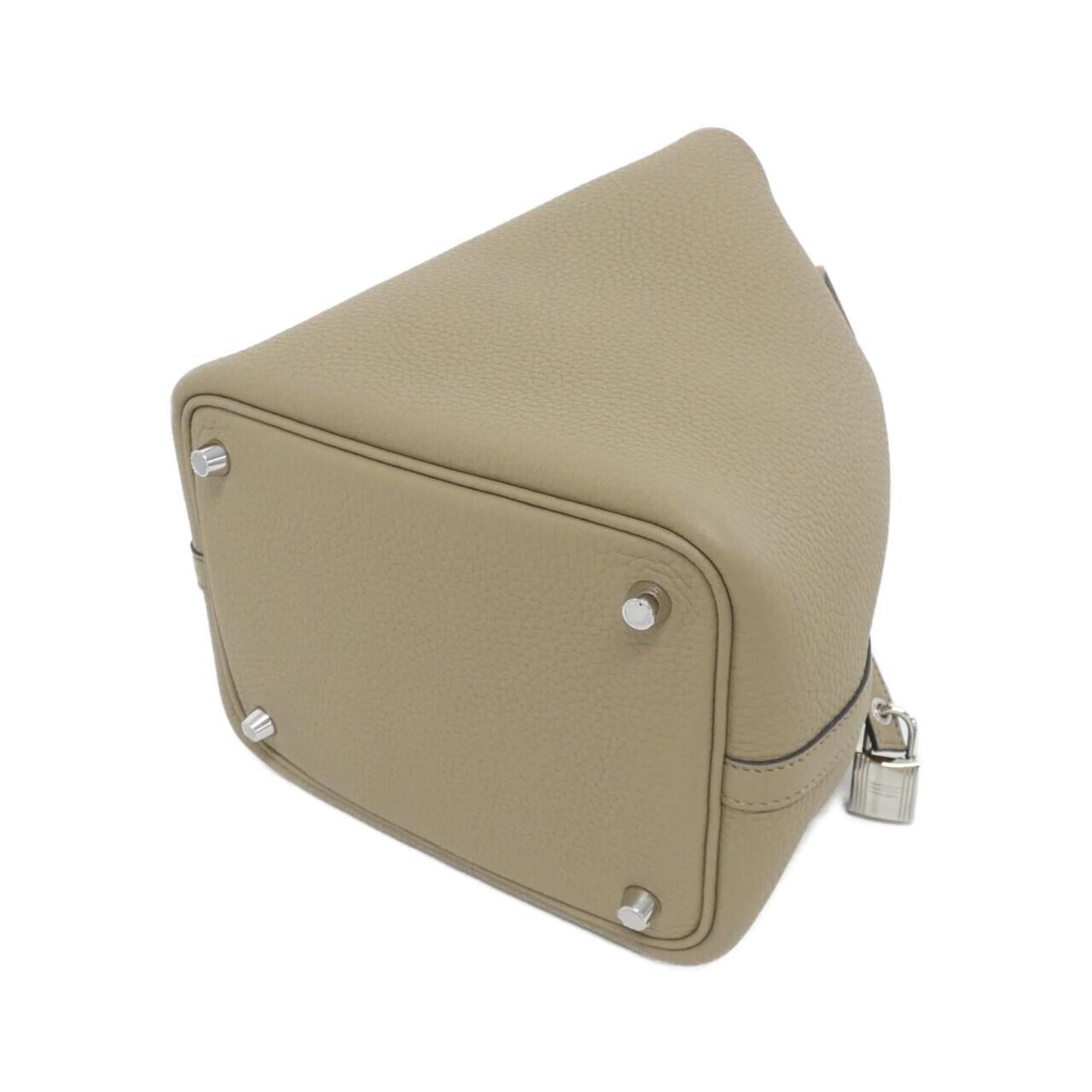 Hermes Picotin Beige Taurillon Clemence Leather Handbag (Pre-Owned)