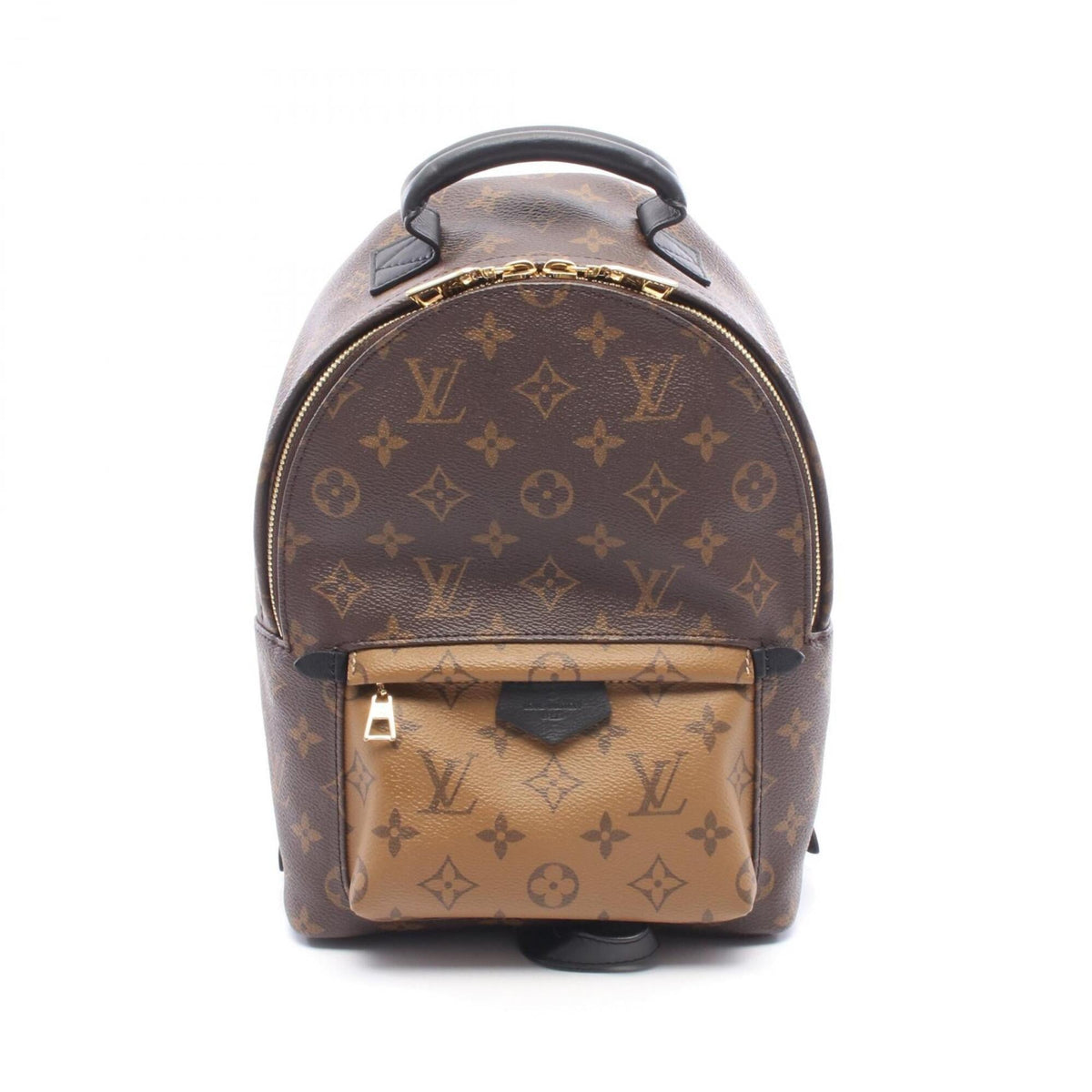 Louis Vuitton Beige Brown Coated Canvas Leather Backpack Handbag (Pre-Owned)