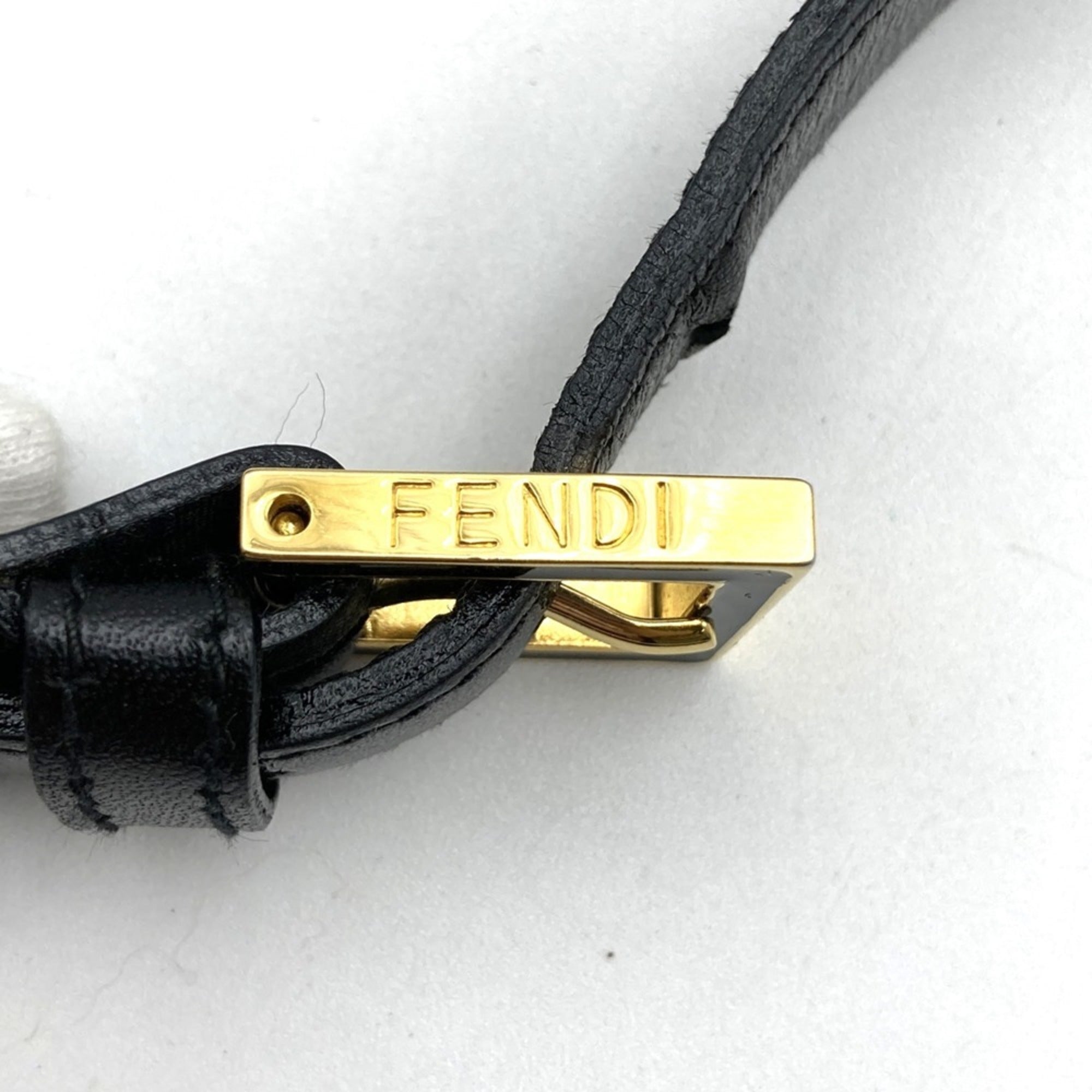 Fendi Black Nylon Leather Shoulder Bag (Pre-Owned)