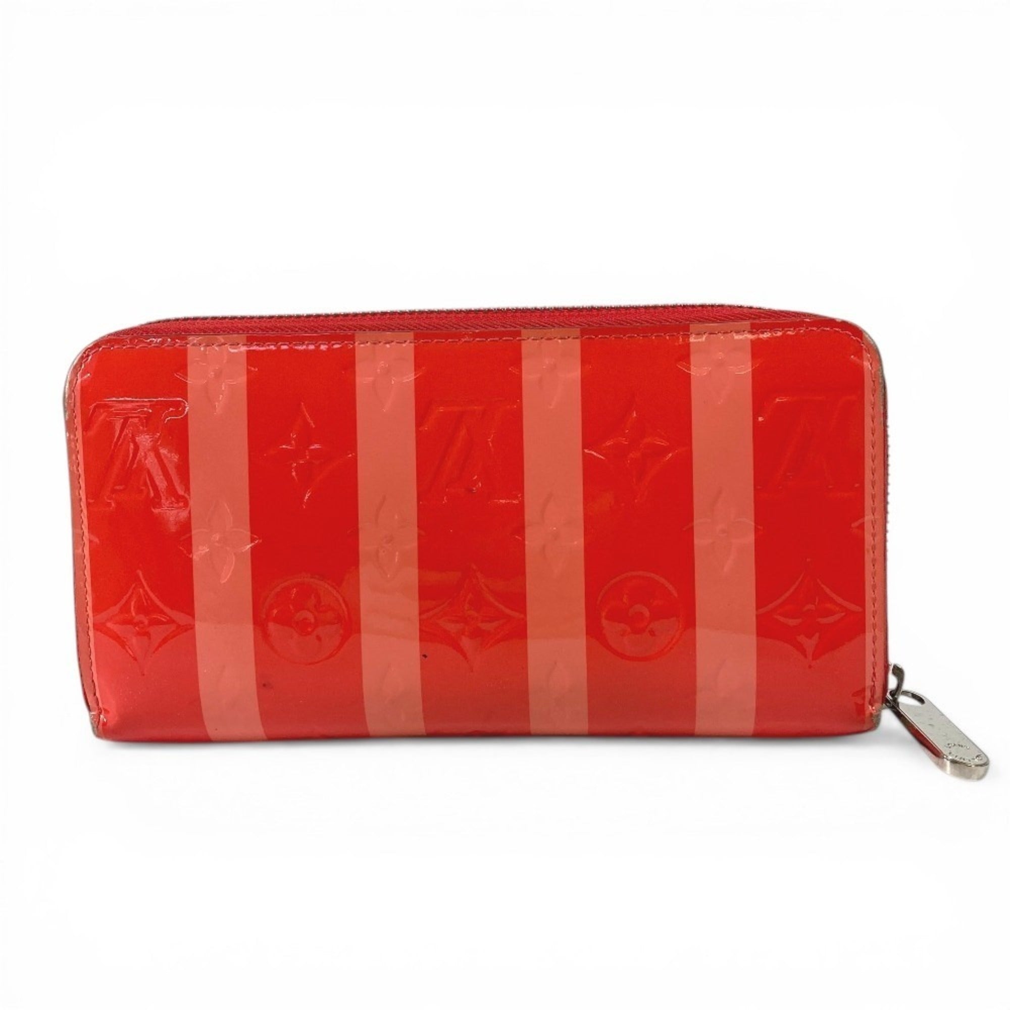 Louis Vuitton Galle Pink Poppy Petal Monogram Vernis Rayures Long Wallet (Bi-Fold) (Pre-Owned)