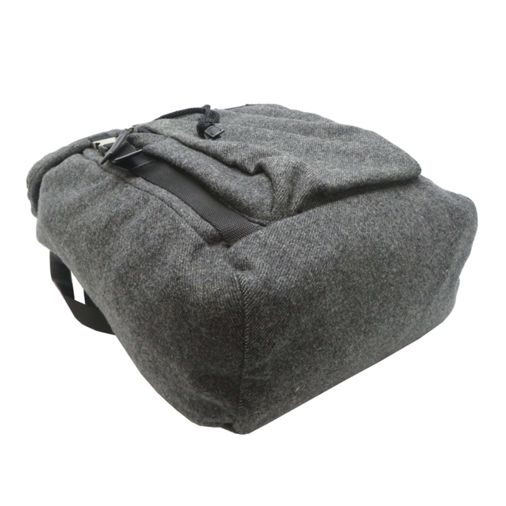 Prada Gray Wool Backpack (Pre-Owned)