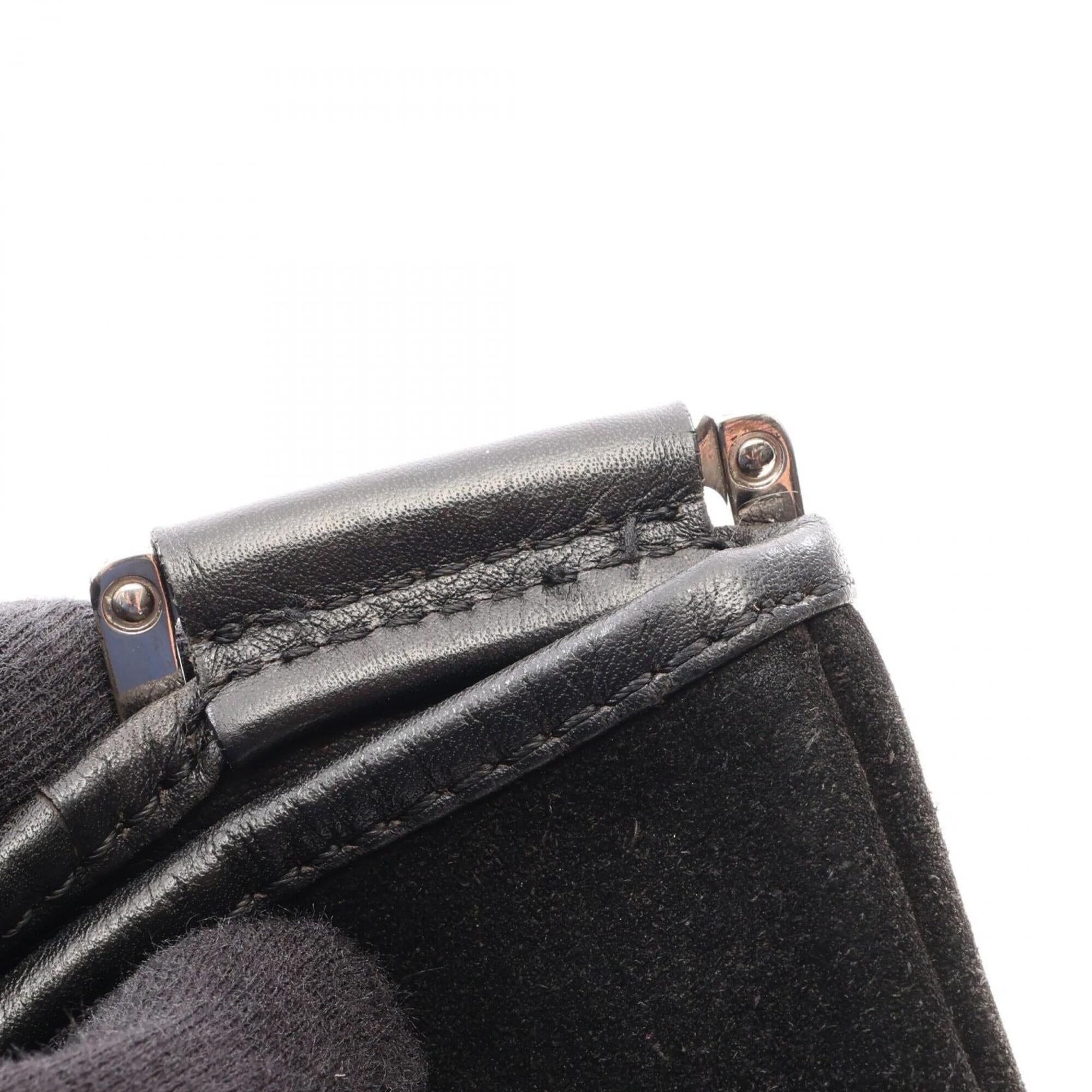 Loewe Black Suede Leather Handbag Shoulder Bag (Pre-Owned)