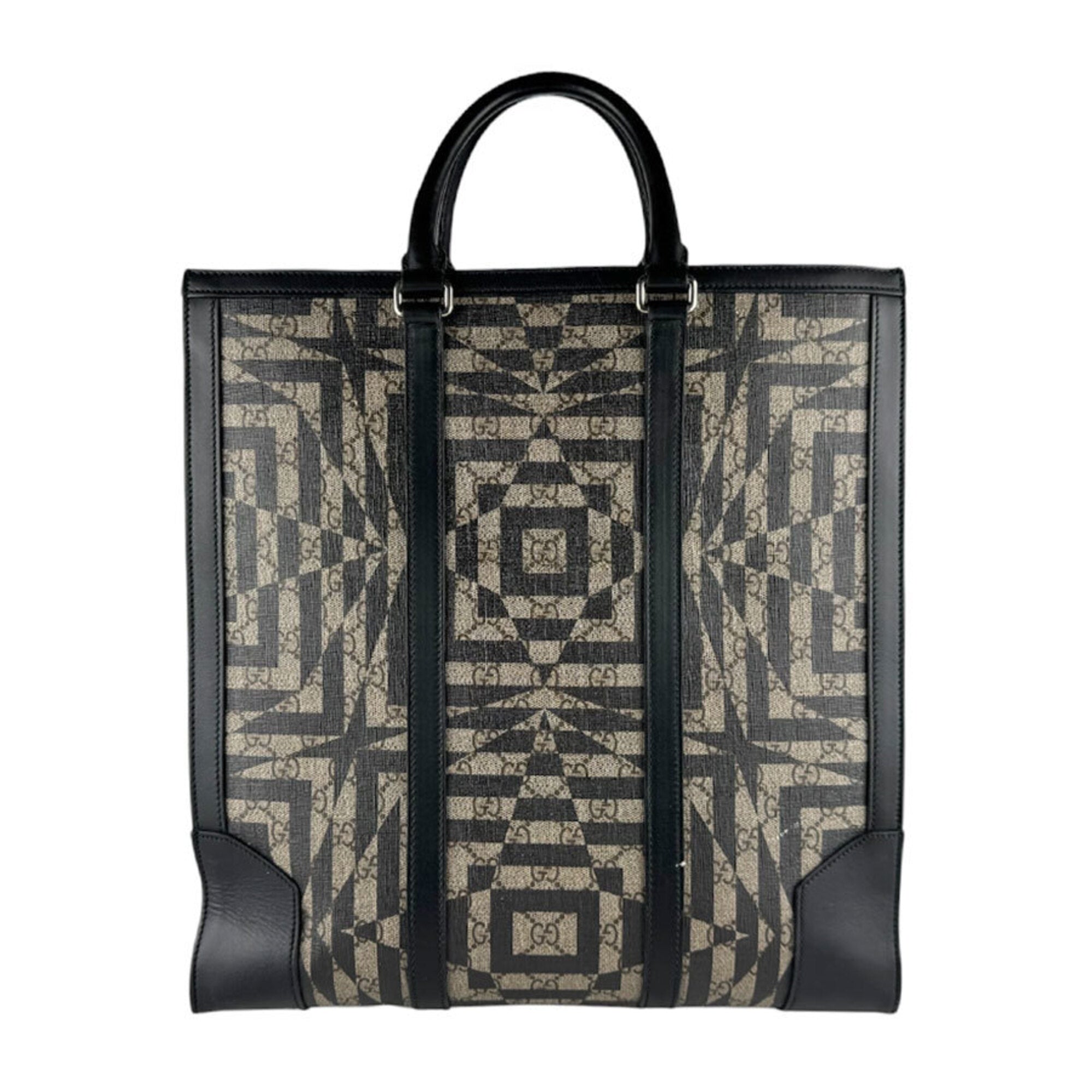 Gucci Black Brown Gg Supreme Handbag Shoulder Bag (Pre-Owned)