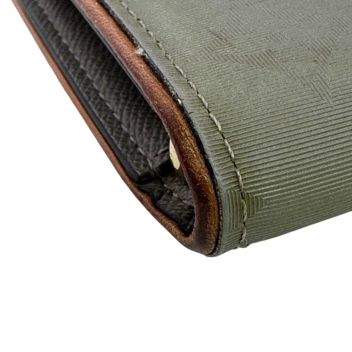 Louis Vuitton Green Canvas Long Wallet (Bi-Fold) (Pre-Owned)