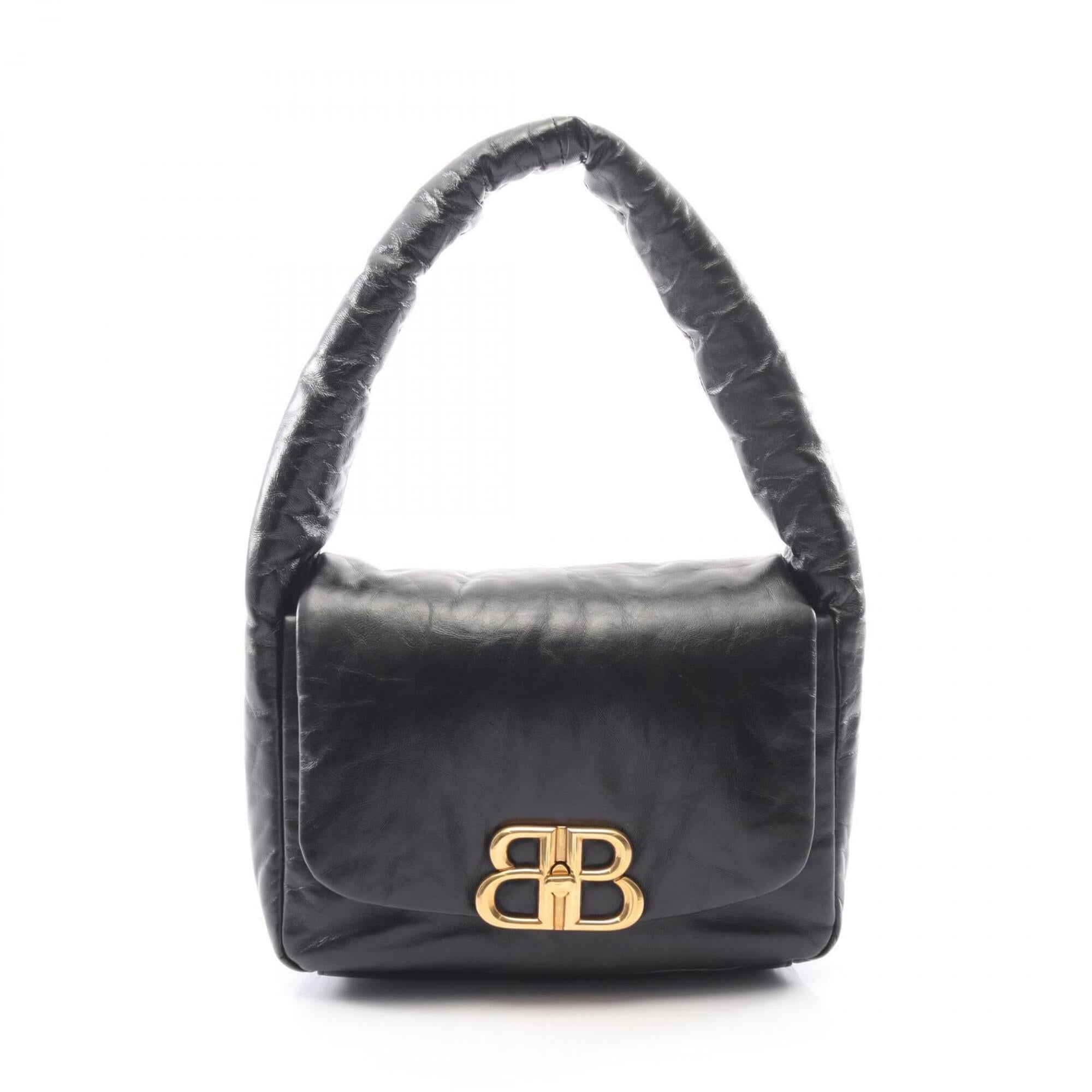 Balenciaga Black Leather Handbag Shoulder Bag (Pre-Owned)
