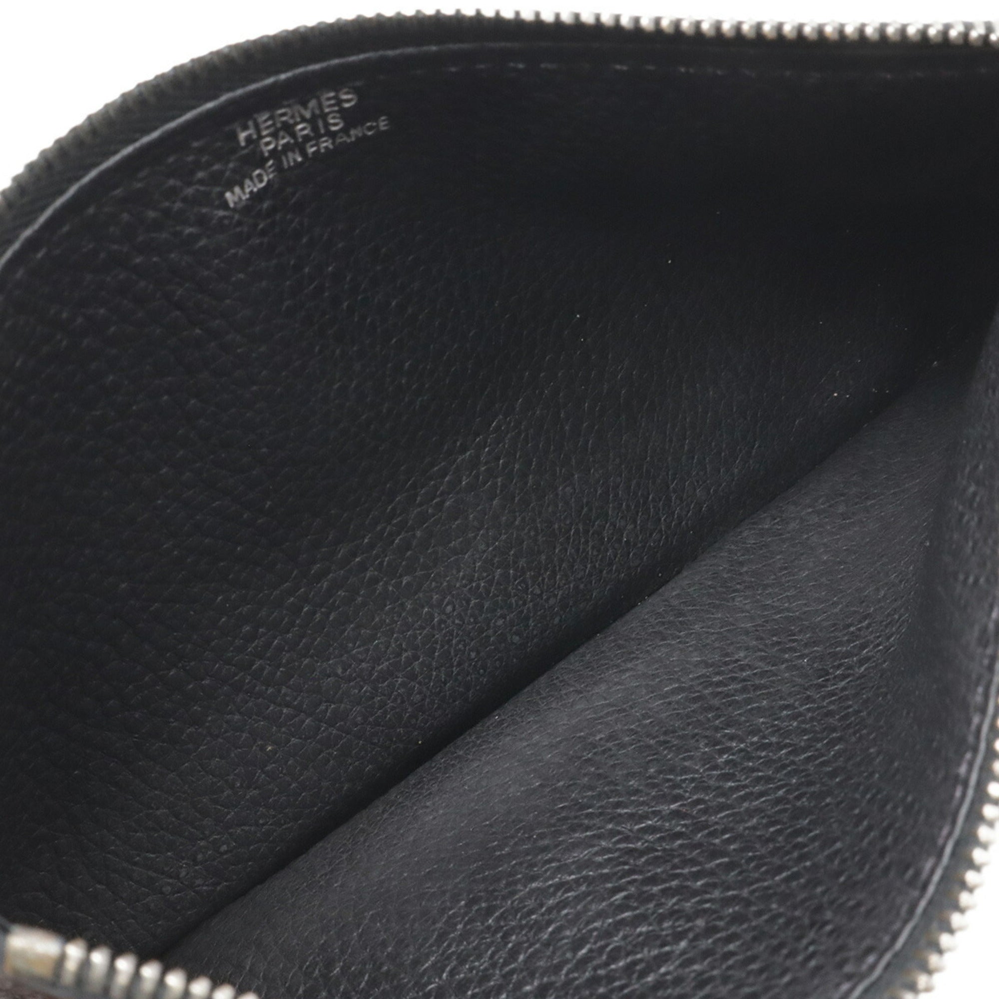 Hermes Dogon Duo Black Taurillon Clemence Leather Long Wallet (Bi-Fold) (Pre-Owned)