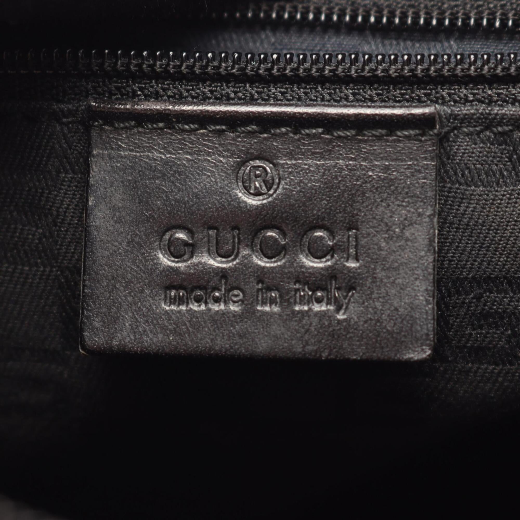 Gucci Black Suede Leather Handbag Shoulder Bag (Pre-Owned)
