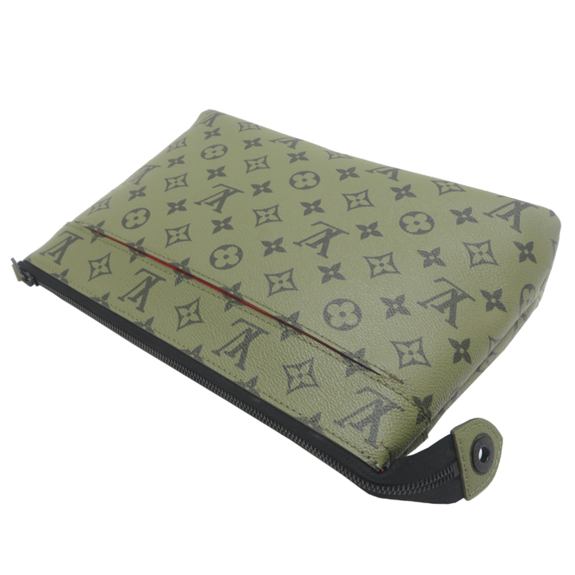 Louis Vuitton Monogram Green Monogram Clutch Bag (Pre-Owned)