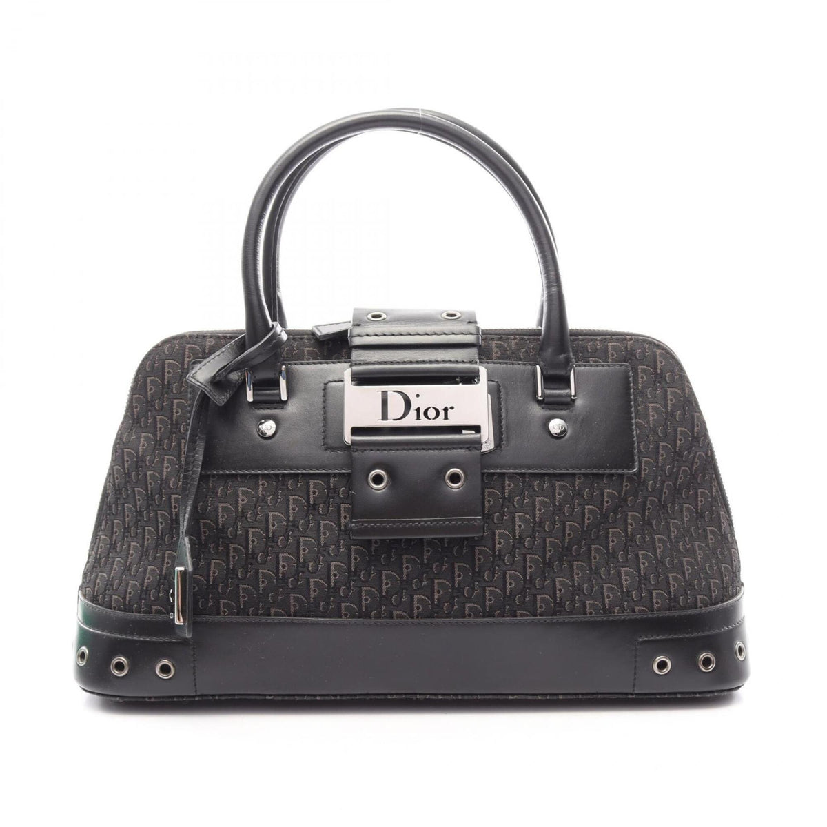 Christian Dior Black Canvas Leather Handbag (Pre-Owned)
