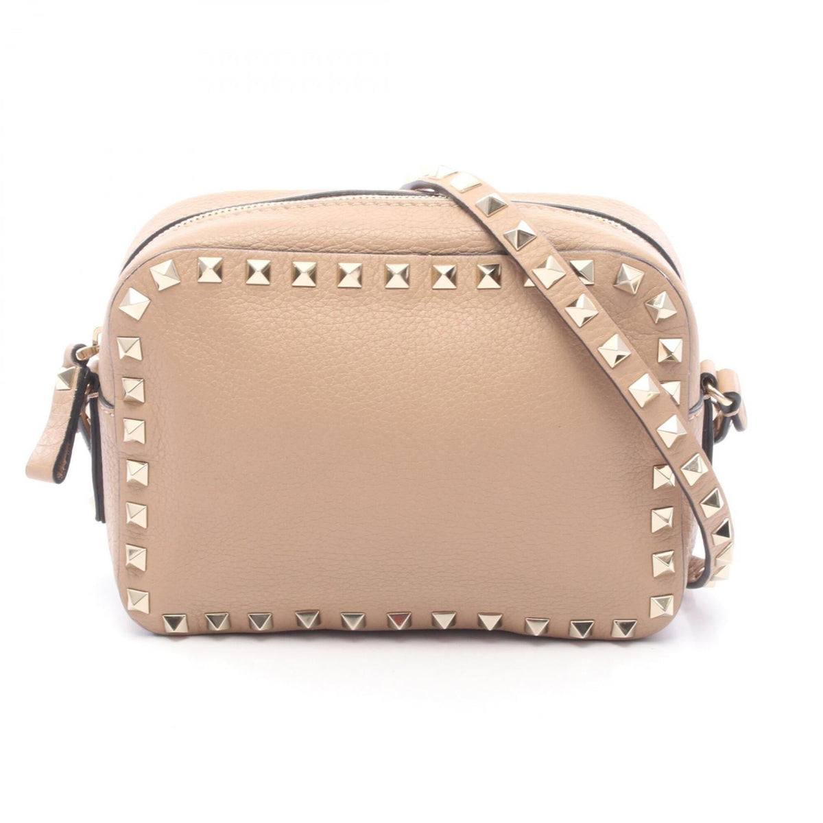Valentino Beige Leather Handbag Shoulder Bag (Pre-Owned)