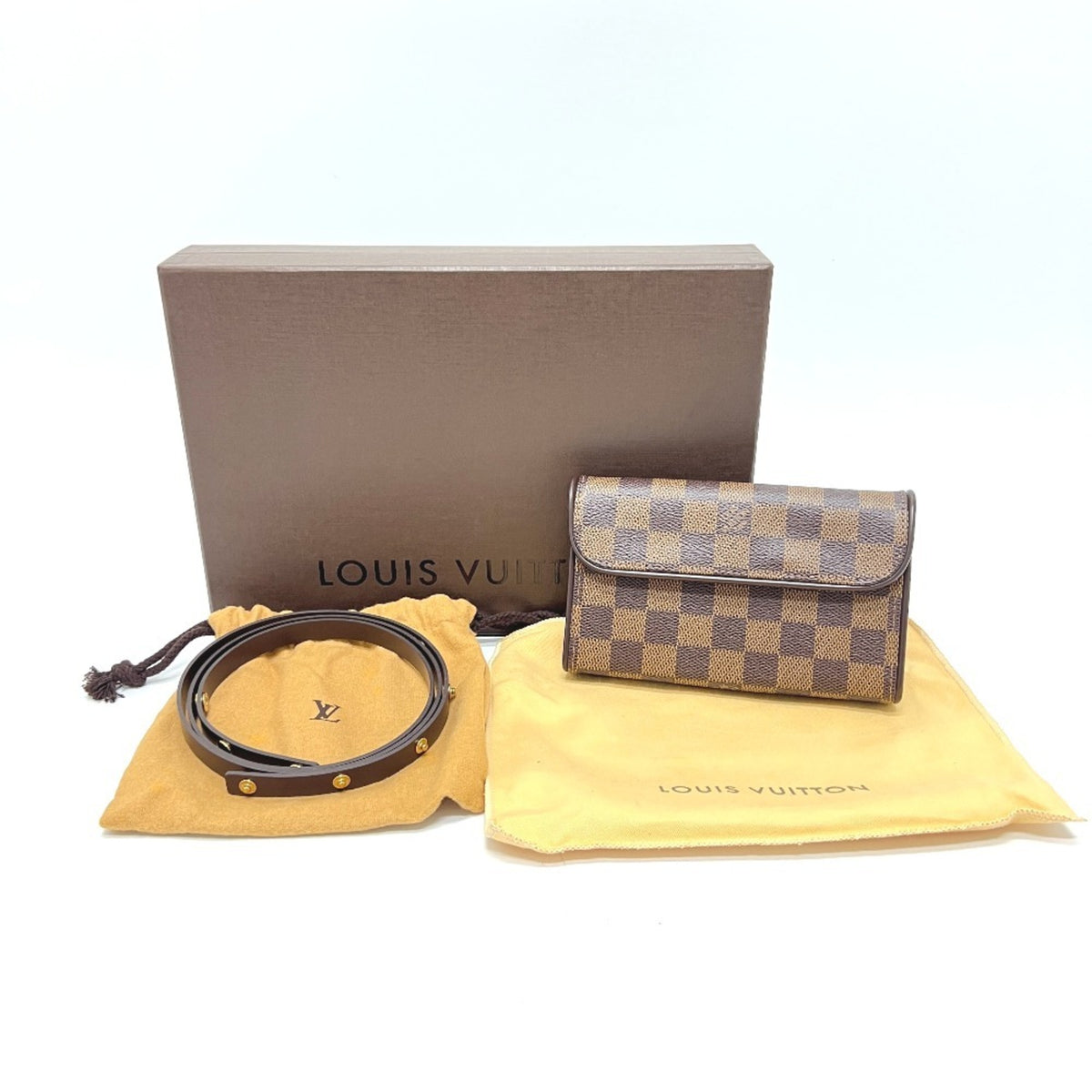 Louis Vuitton Brown Ebene Damier Canvas Pochette Sling Bag (Pre-Owned)
