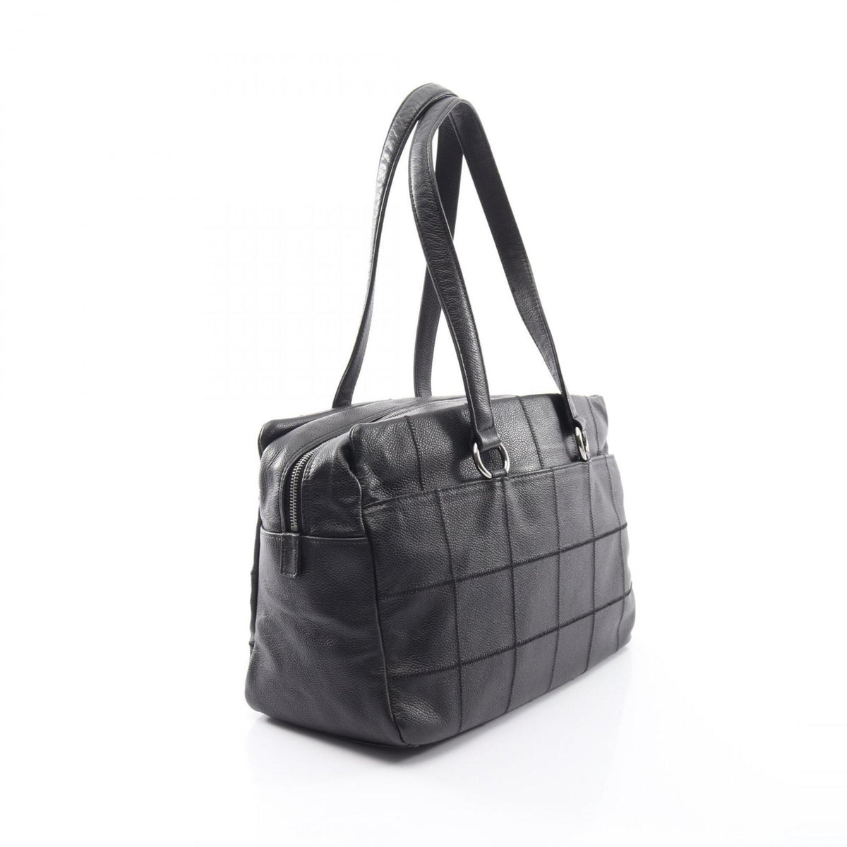 Chanel Black Grained Calfskin Handbag Shoulder Bag (Pre-Owned)