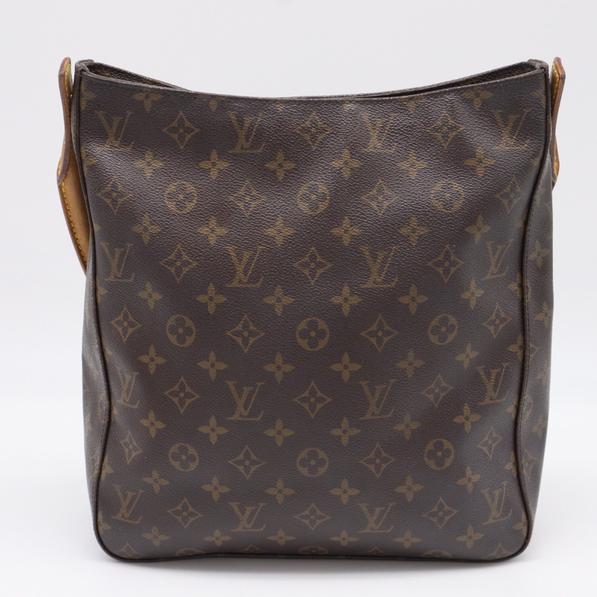 Louis Vuitton Beige Brown Galle Monogram Coated Canvas Leather Handbag (Pre-Owned)