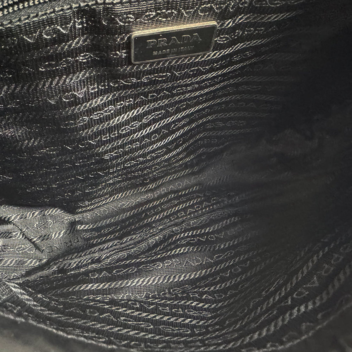 Prada Black Nylon Leather Handbag (Pre-Owned)