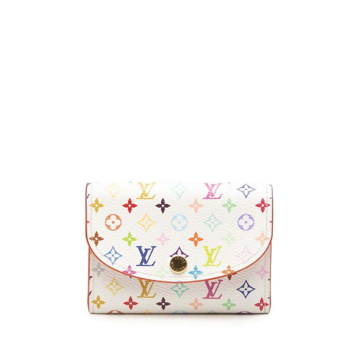 Louis Vuitton Multi-Color White Pvc Leather Coin Purse/Coin Case (Pre-Owned)