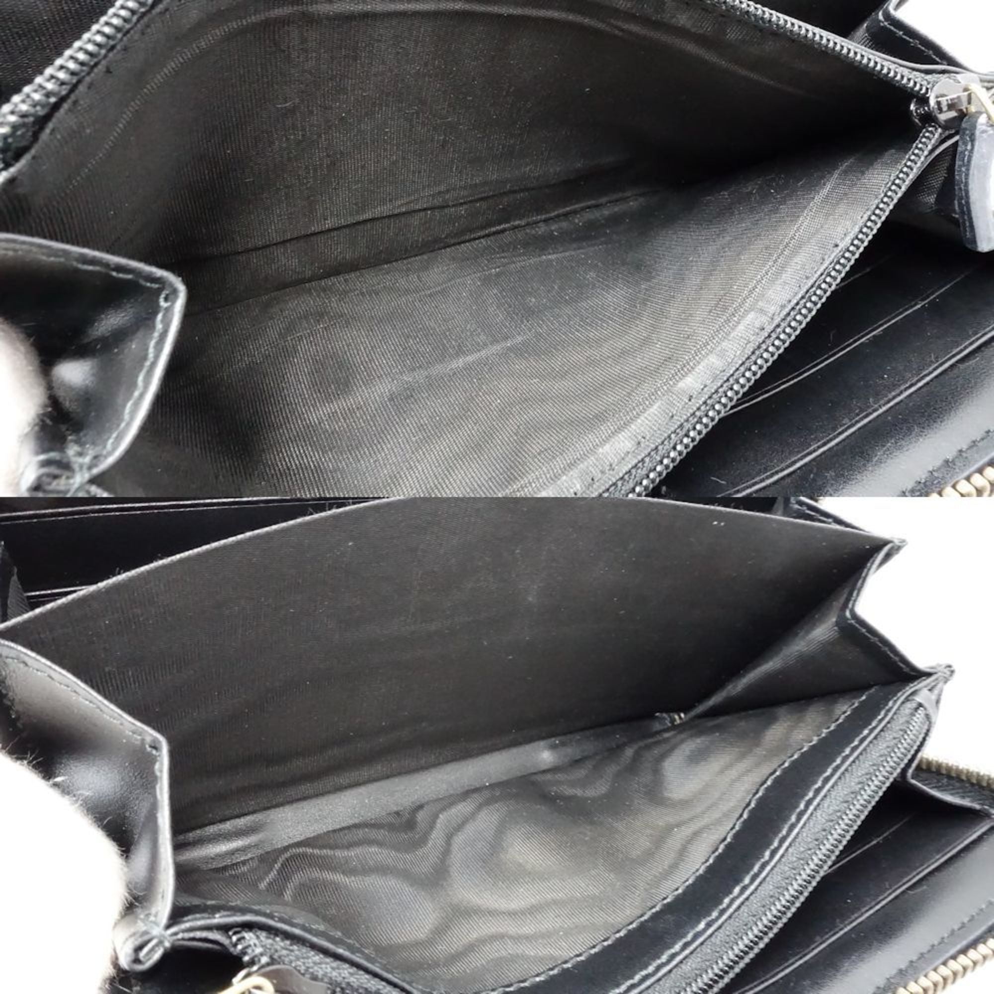 Gucci Black Leather Long Wallet (Bi-Fold) (Pre-Owned)