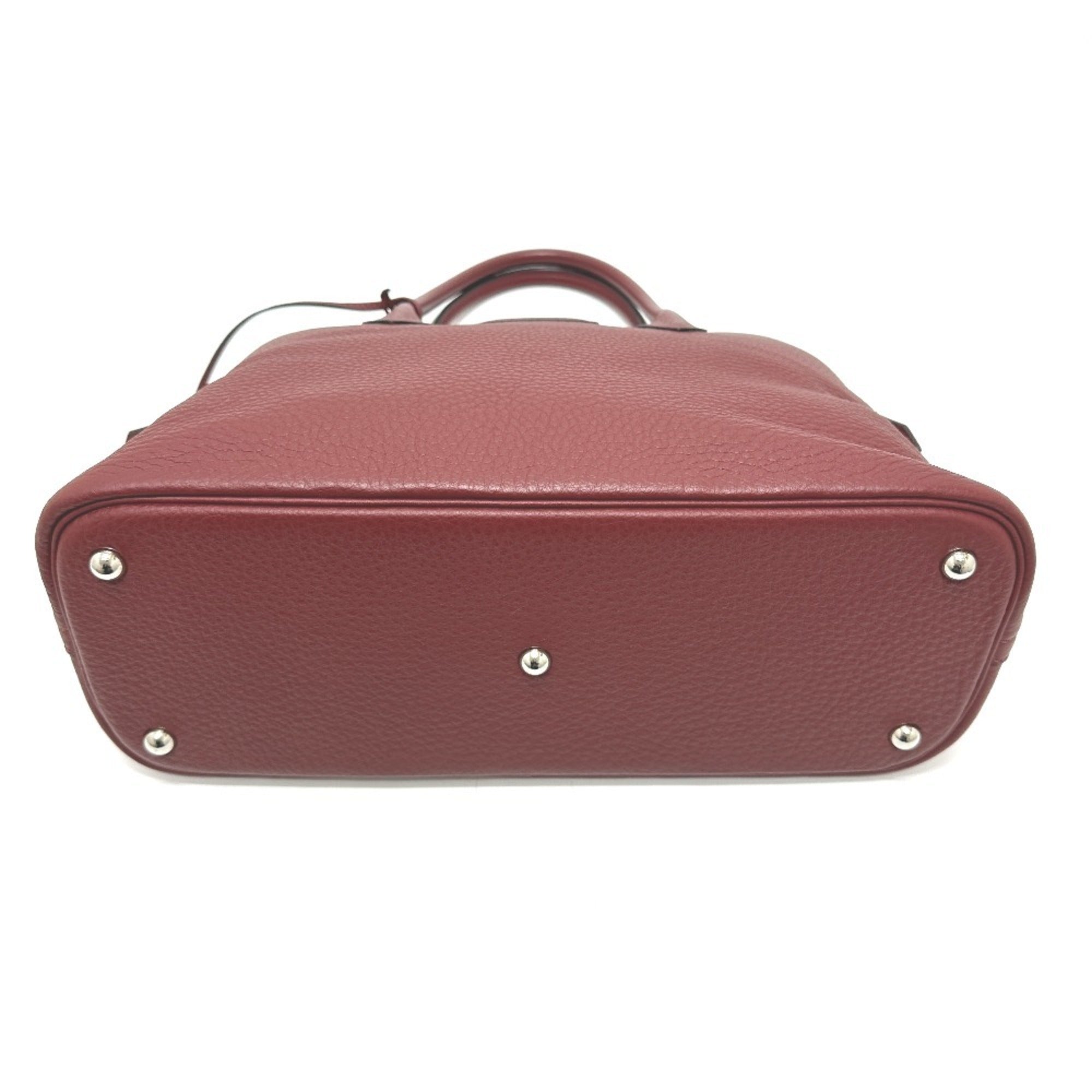 Hermes Bolide Red Color Taurillon Clemence Leather Handbag Shoulder Bag (Pre-Owned)