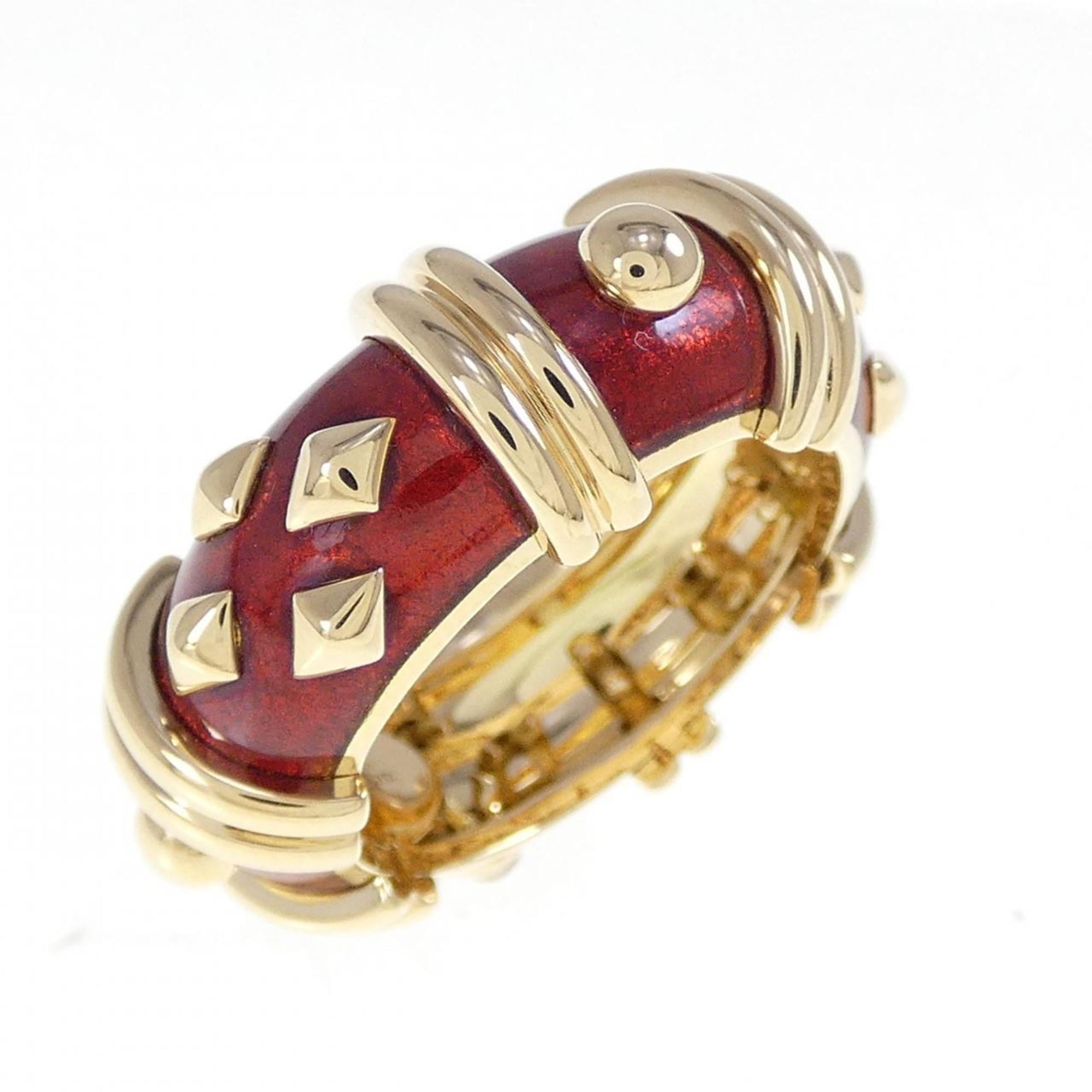 Tiffany Yellow Gold Yellow Gold (18K) Cloisonné/Enamel Band Ring (Pre-Owned)