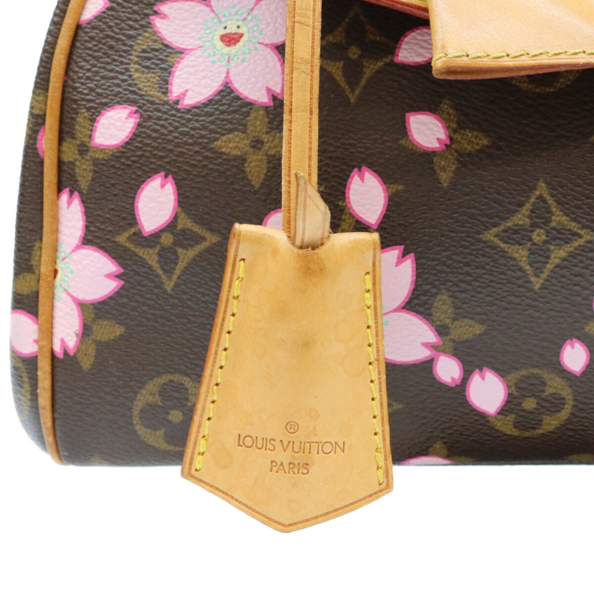 Louis Vuitton Brown Pink Monogram Cherry Blossom Handbag (Pre-Owned)