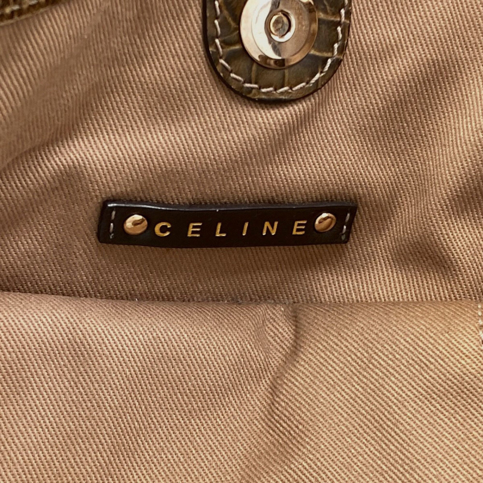 Celine Beige Canvas Tote Bag (Pre-Owned)