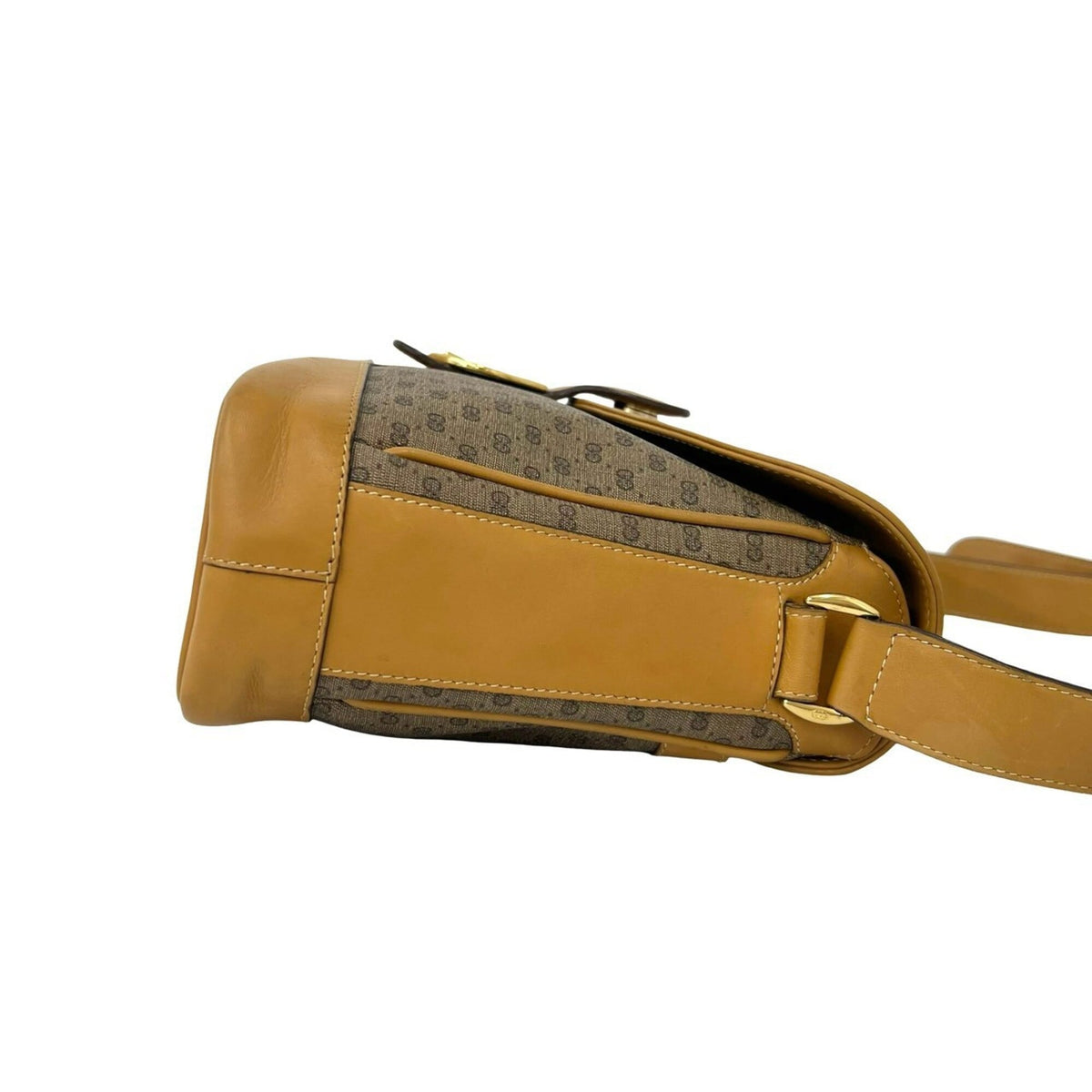 Gucci Brown Leather Pvc Crossbody Bag Shoulder Bag (Pre-Owned)