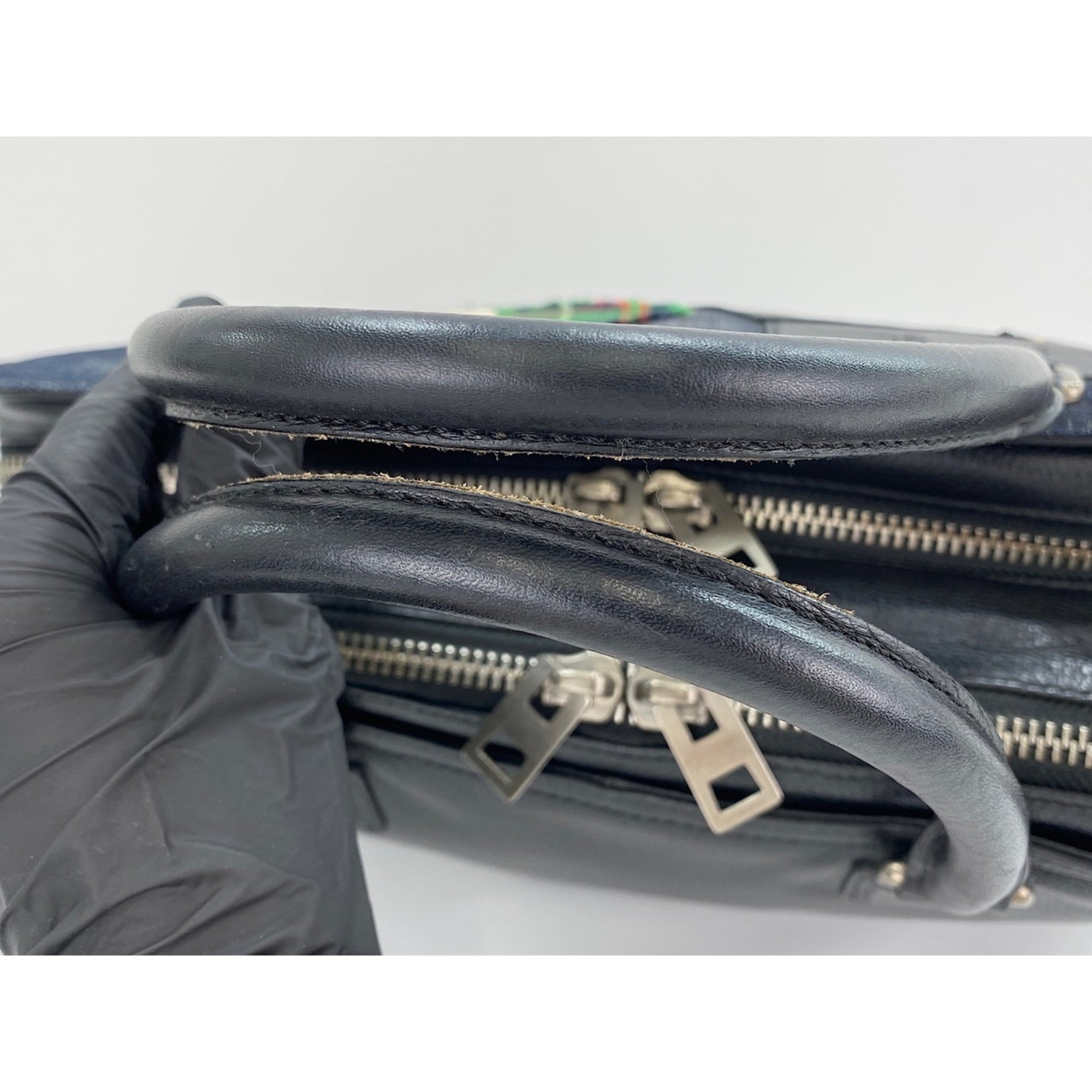 Loewe Navy Boston Bag Handbag (Pre-Owned)