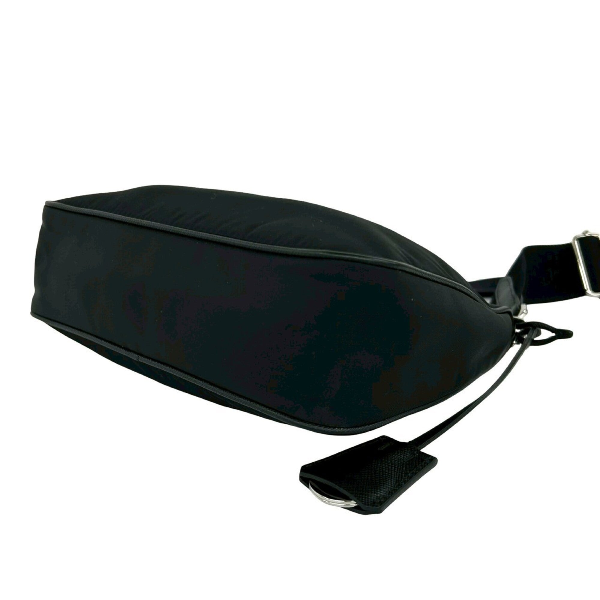Prada Black Nylon Leather Shoulder Bag (Pre-Owned)