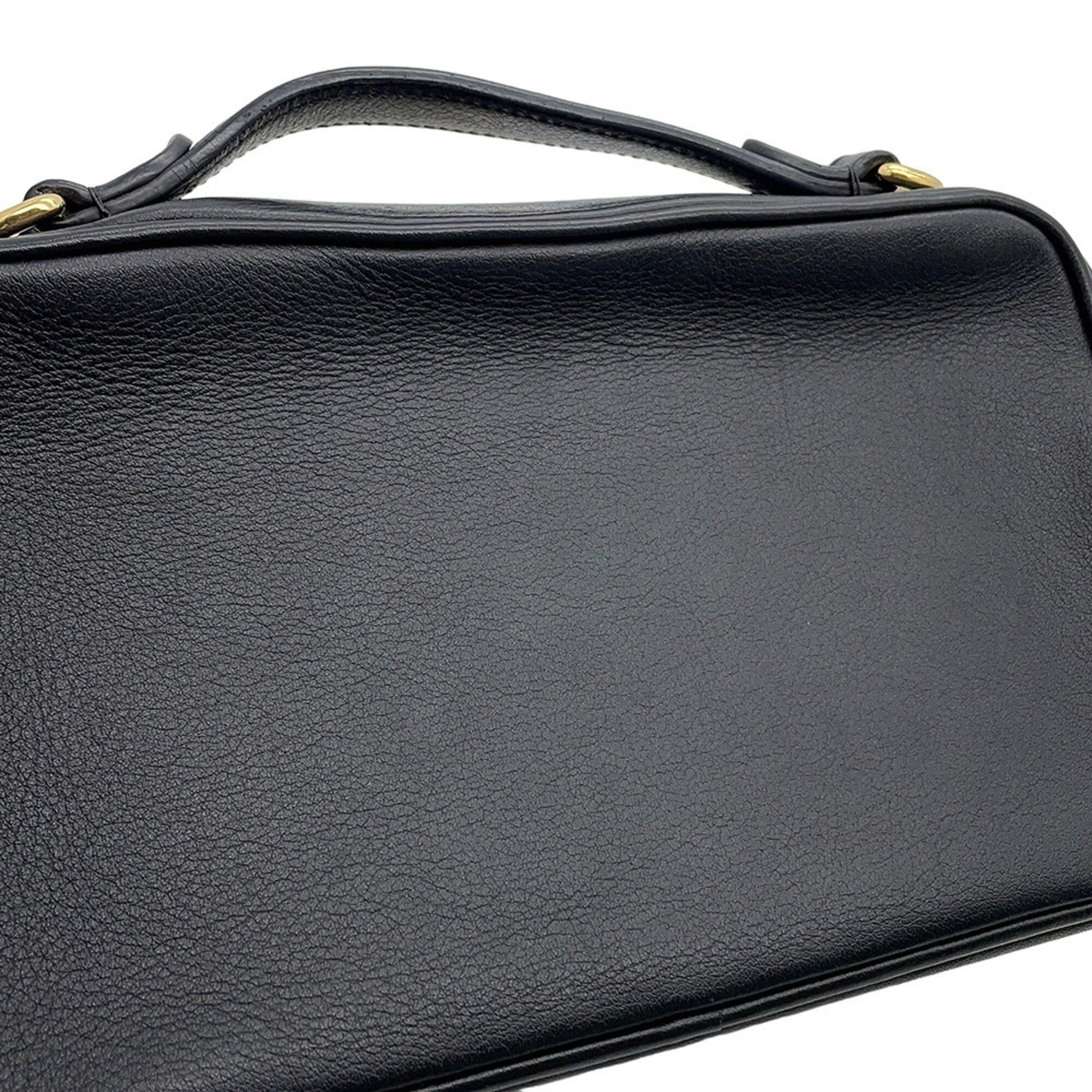 Louis Vuitton Black Monogram Noir Monogram Leather Handbag Shoulder Bag (Pre-Owned)