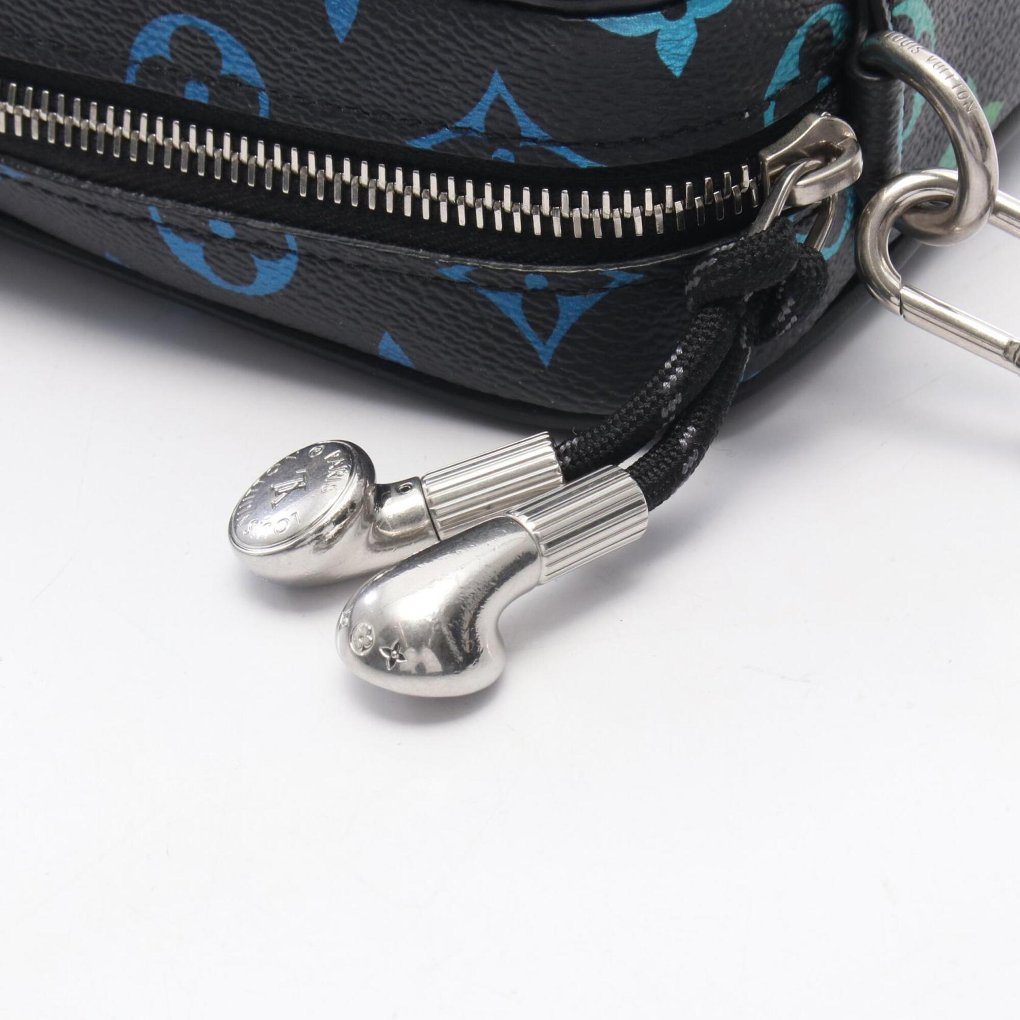 Louis Vuitton Black Multi-Color Pvc Coated Canvas Leather Monogram Shoulder Bag (Pre-Owned)