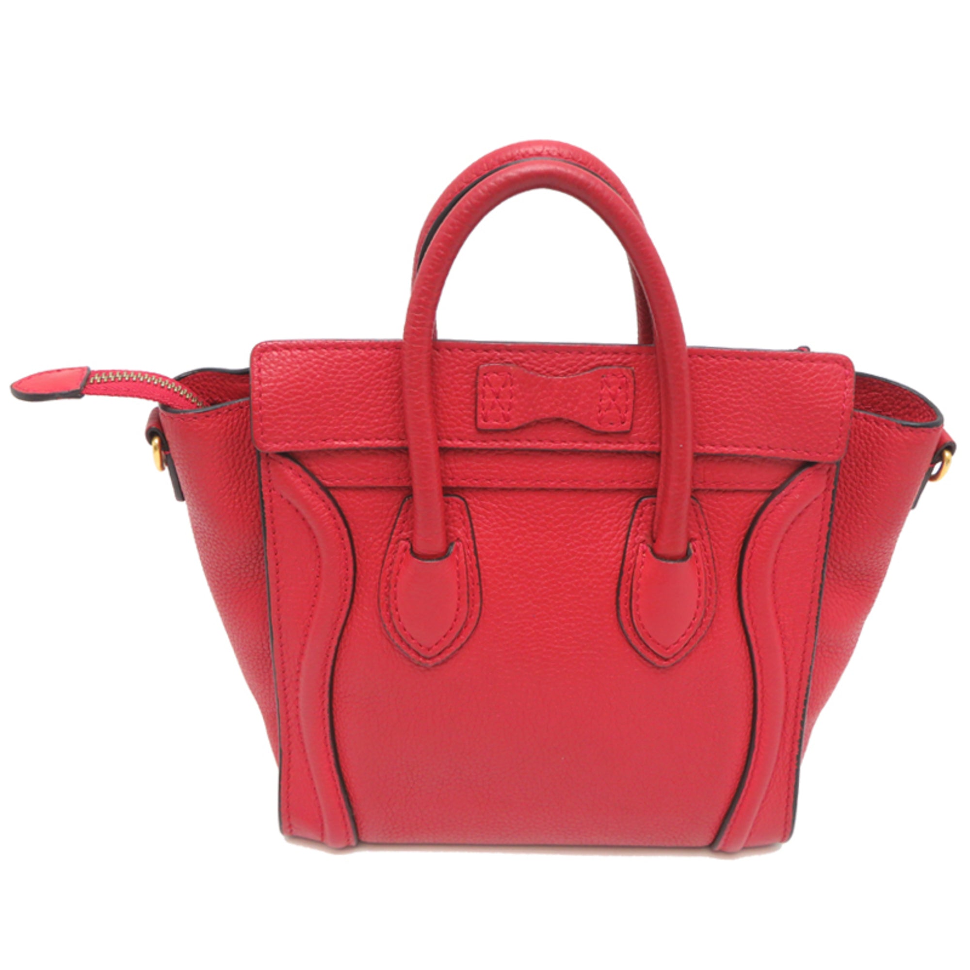 Celine Red Color Leather Handbag (Pre-Owned)