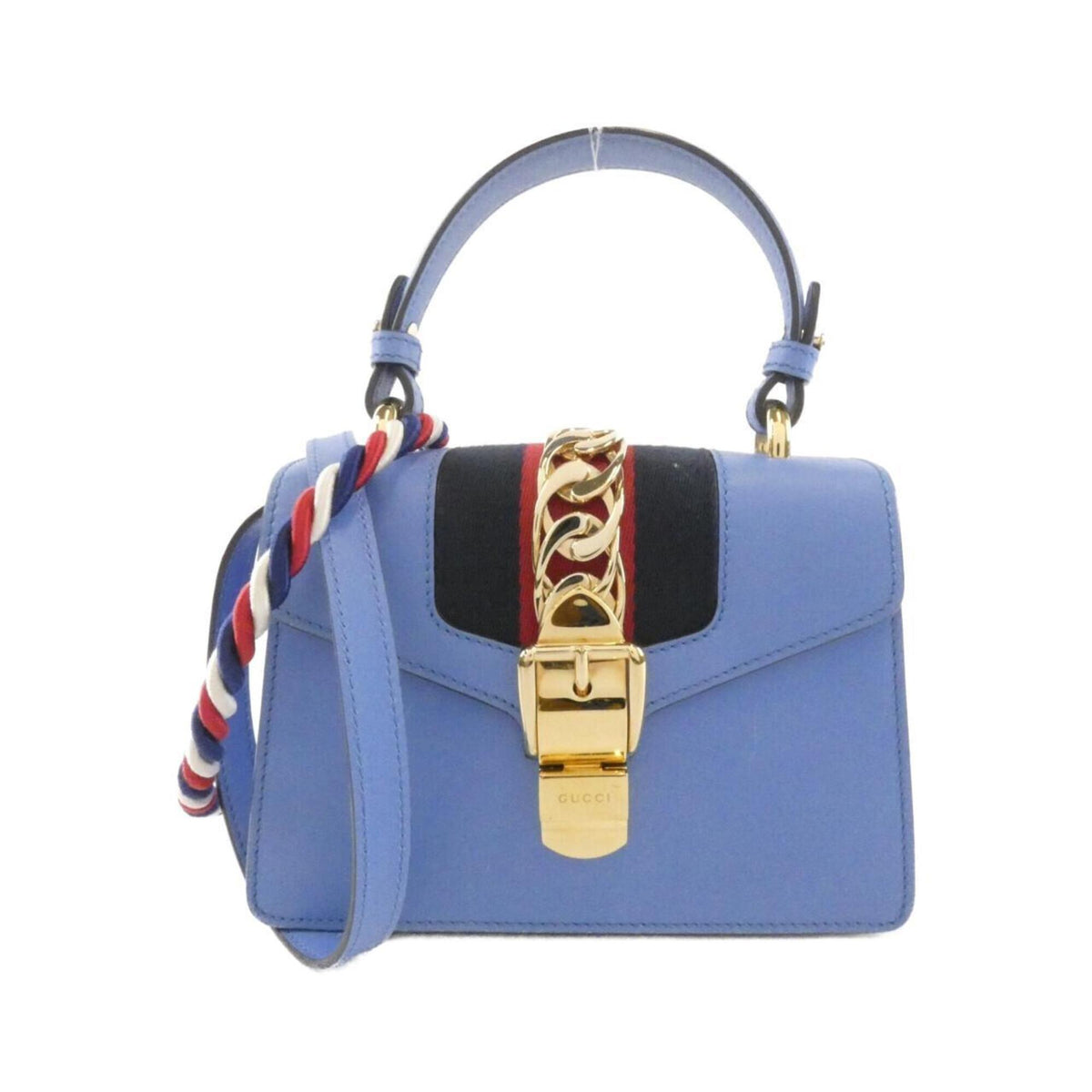 Gucci Light Blue Leather Handbag (Pre-Owned)