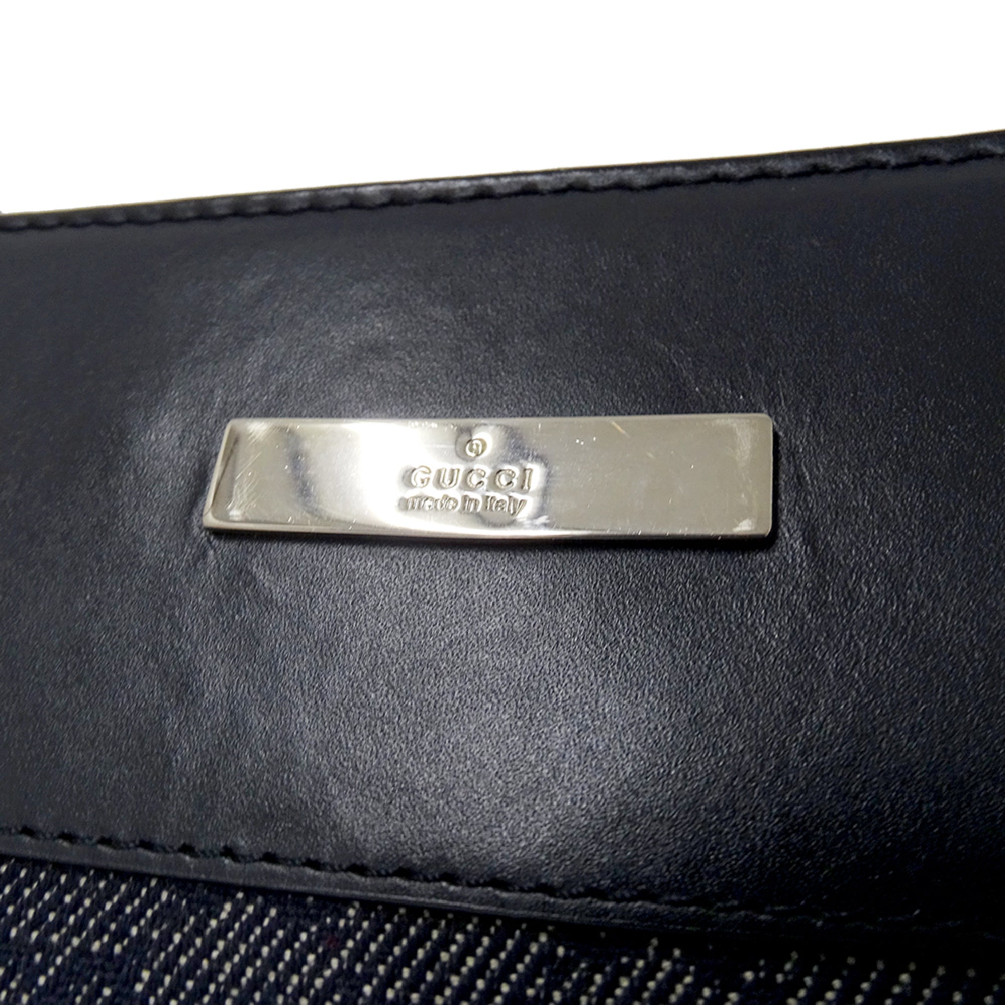 Gucci Navy Denim Shoulder Bag (Pre-Owned)