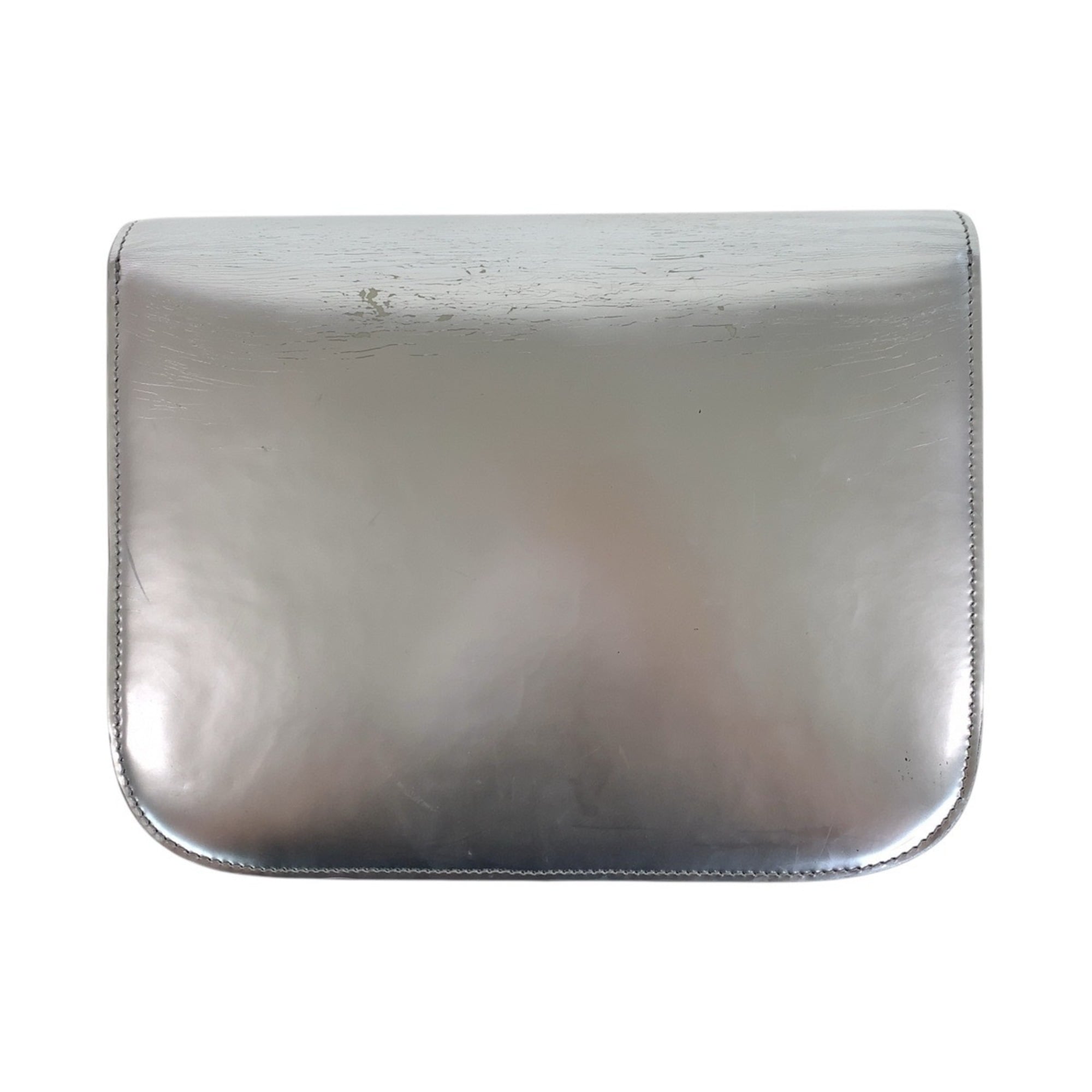 Celine Silver Leather Pochette Shoulder Bag (Pre-Owned)
