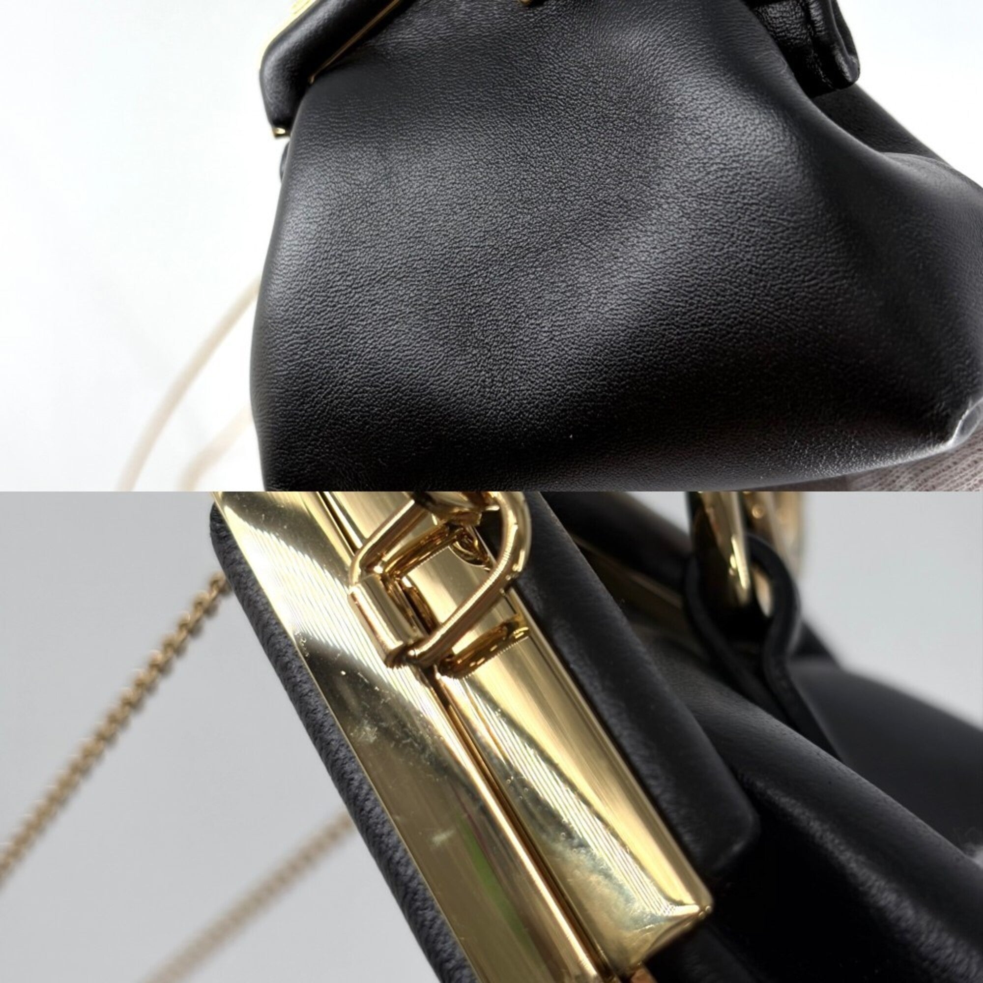Fendi Black Leather Shoulder Bag (Pre-Owned)
