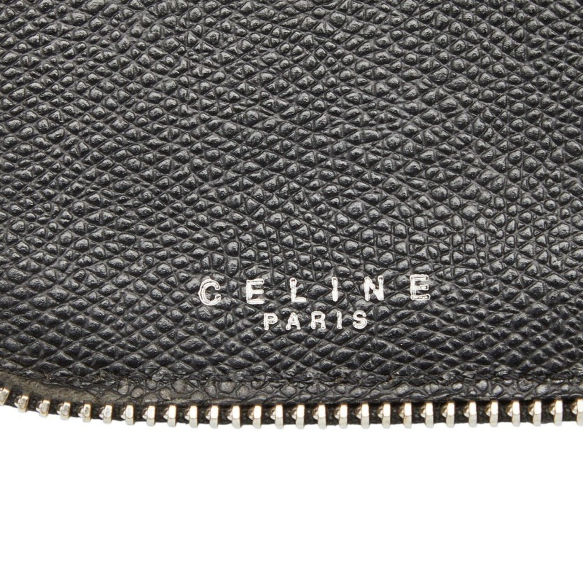 Celine Black Pvc Leather Long Wallet (Bi-Fold) (Pre-Owned)