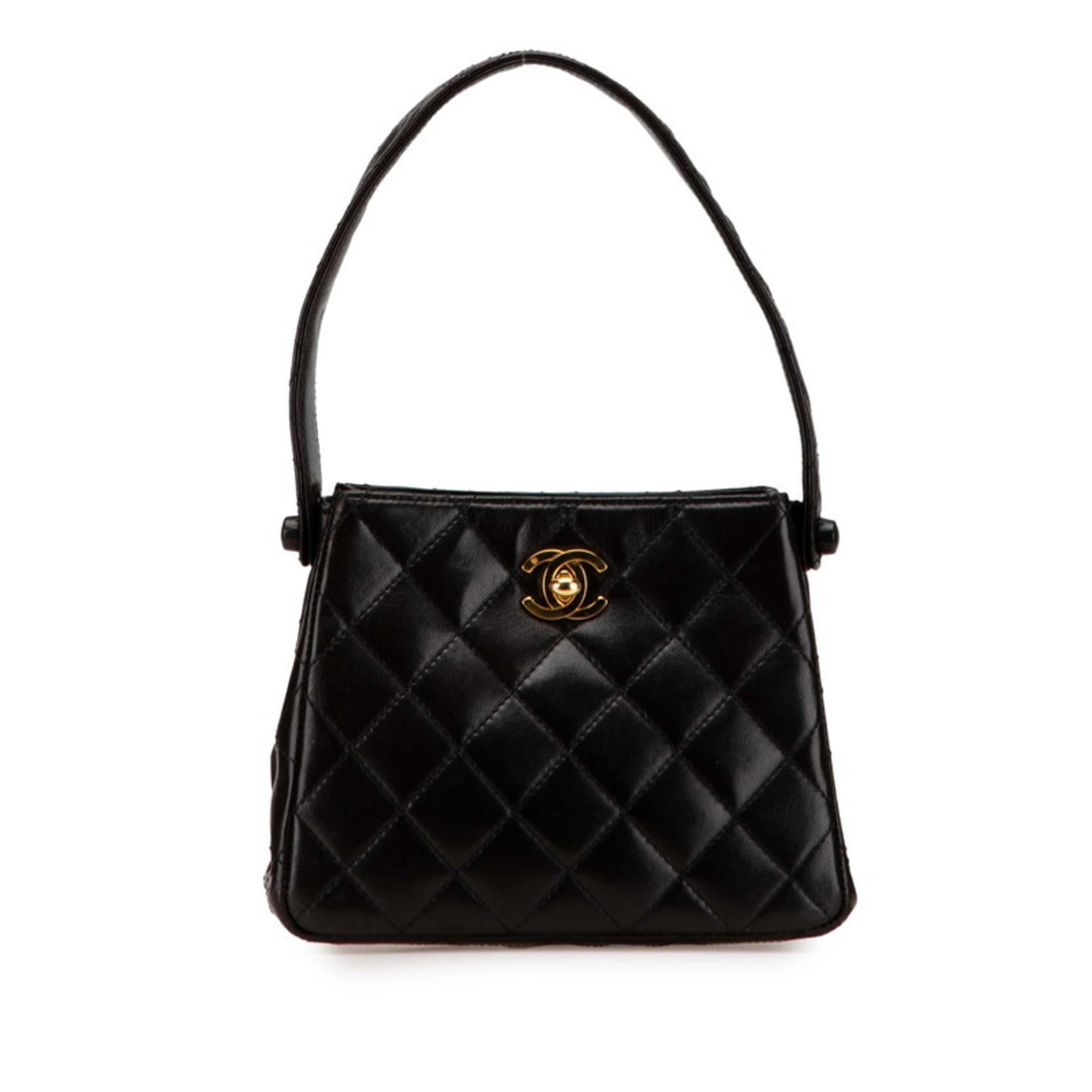 Chanel Black Leather Handbag (Pre-Owned)