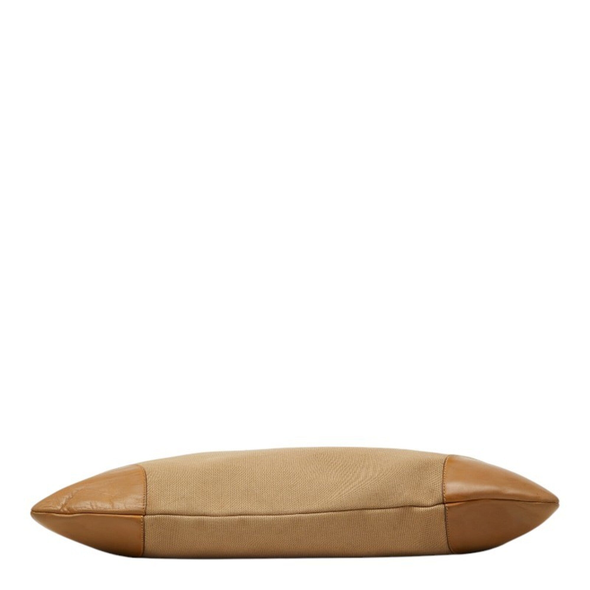 Prada Beige Canvas Leather Shoulder Bag (Pre-Owned)
