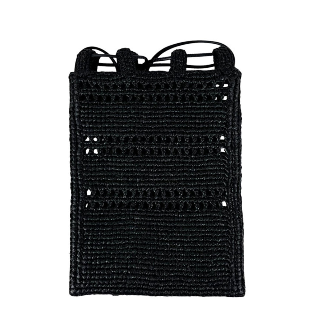 Loewe Black Raffia Shoulder Bag (Pre-Owned)