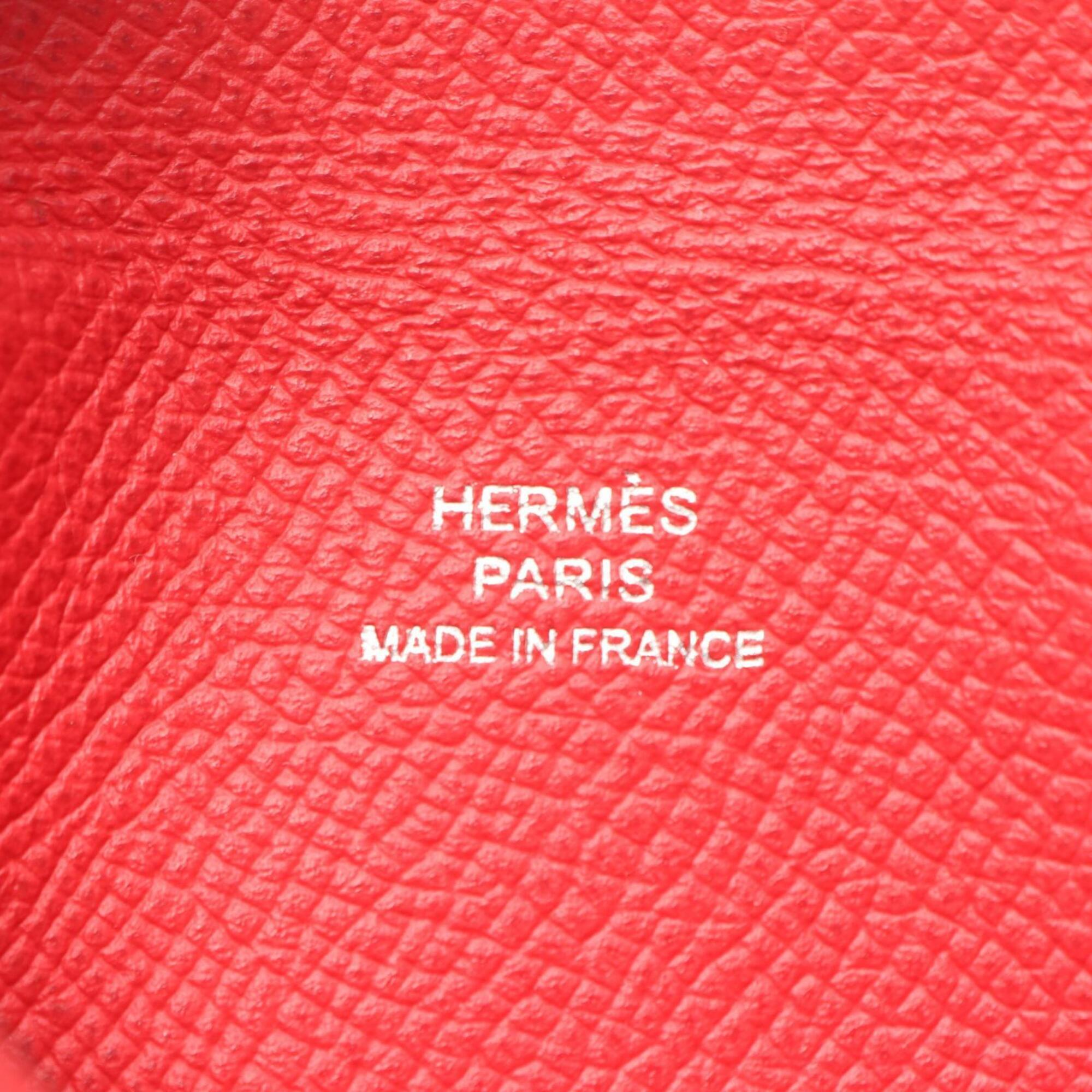 Hermes Red Color Rouge Casaque Epsom Leather Coin Purse/Coin Case (Pre-Owned)