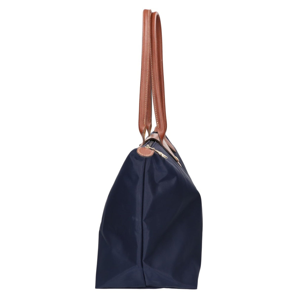Longchamp Brown Navy Nylon Tote Bag (Pre-Owned)