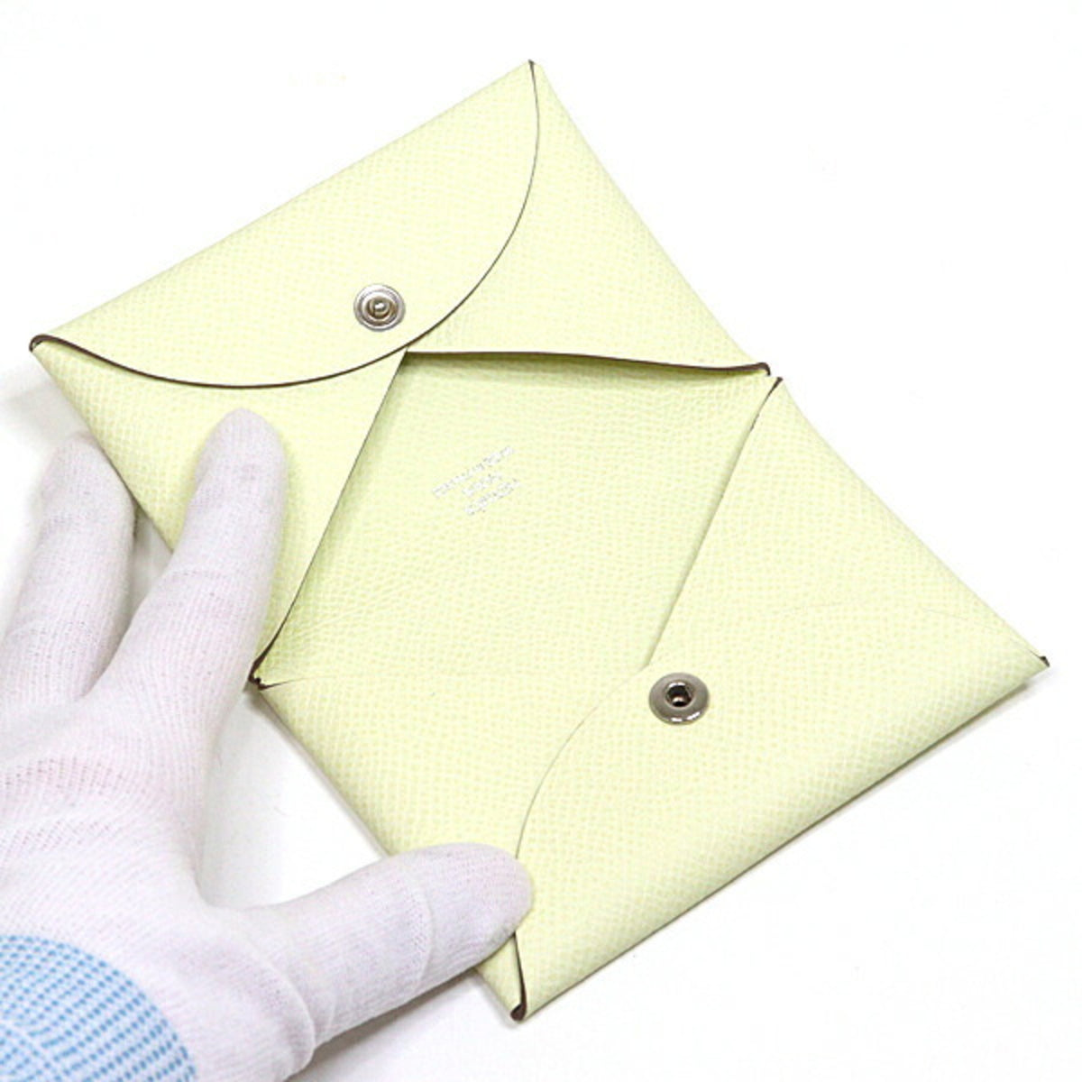 Hermes Jaune Epsom Leather Coin Purse/Coin Case (Pre-Owned)