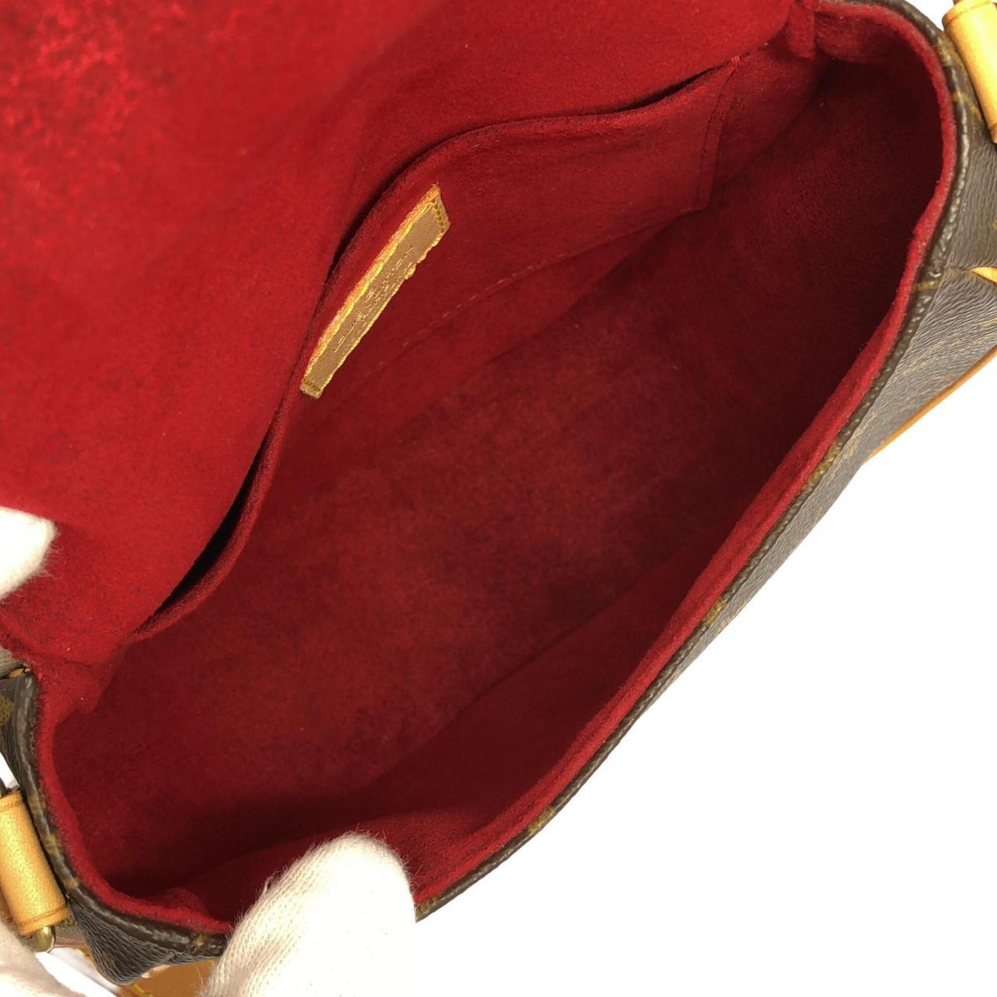 Louis Vuitton Marron Monogram Coated Canvas Shoulder Bag (Pre-Owned)