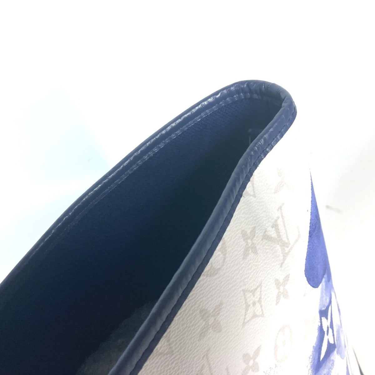 Louis Vuitton Blue White Monogram Shoulder Bag Tote Bag (Pre-Owned)
