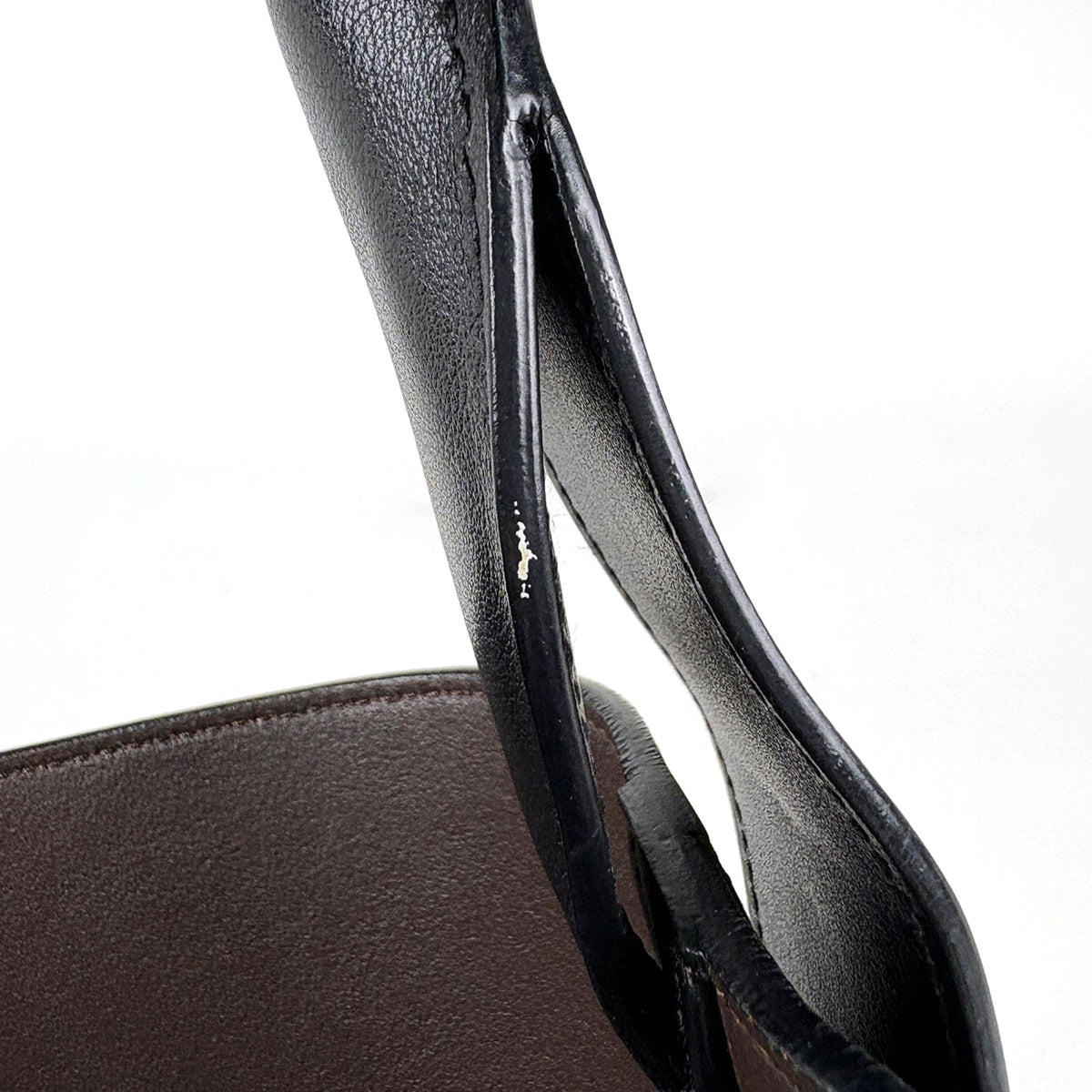 Prada Black Brown Leather Shoulder Bag (Pre-Owned)